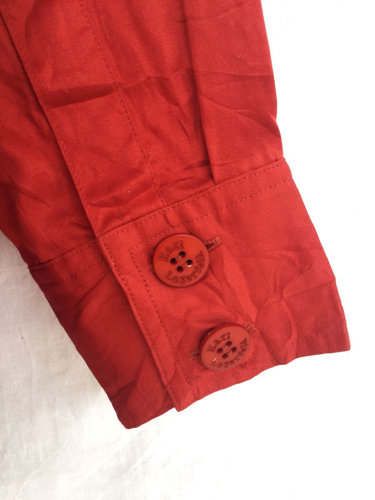 Karl Lagerfeld Red Double Pocket Button Up Shirt Size US S / EU 44-46 / 1 - 6 Thumbnail