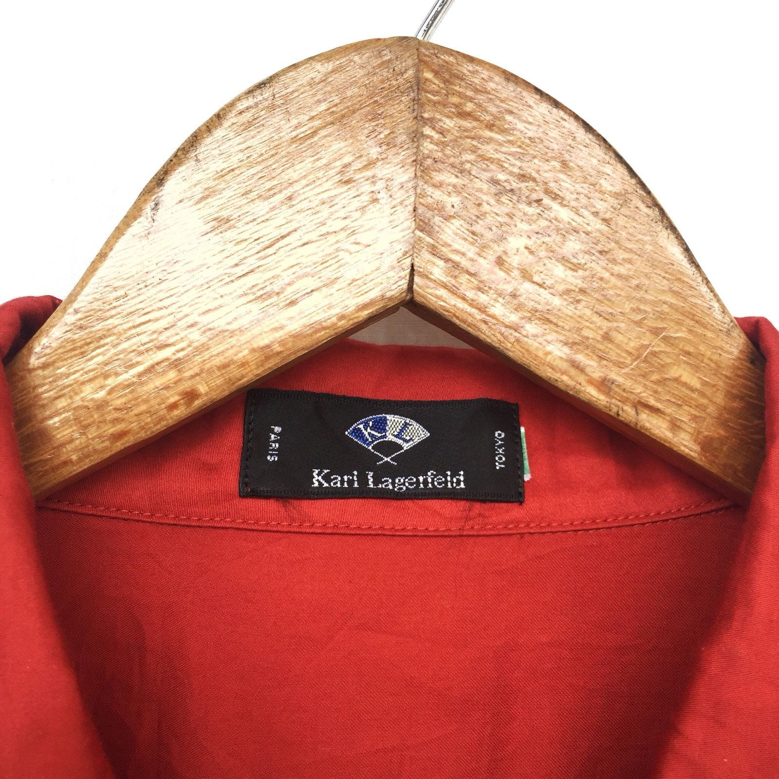Karl Lagerfeld Red Double Pocket Button Up Shirt Size US S / EU 44-46 / 1 - 7 Thumbnail