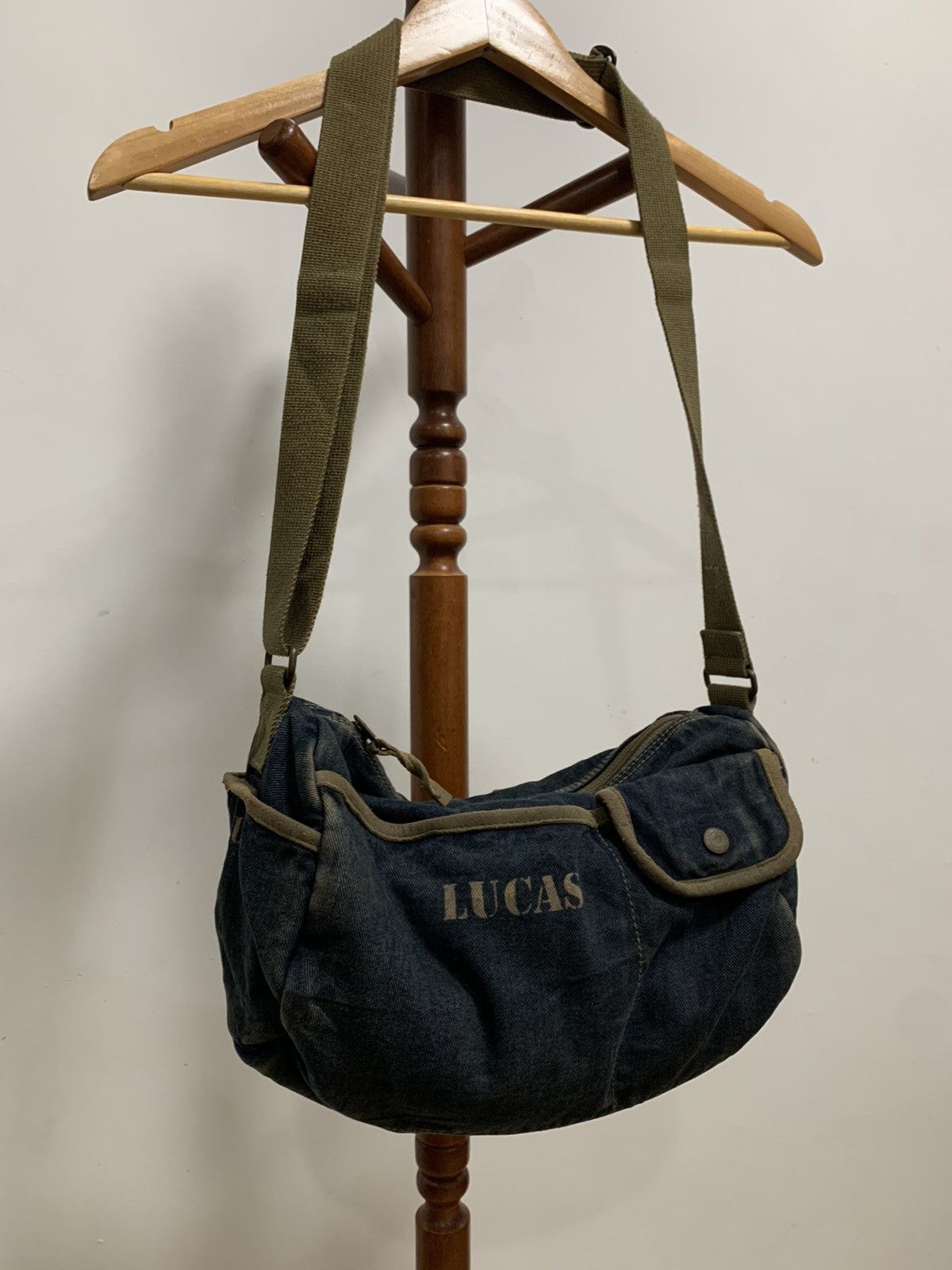 Japanese Brand Lucas Sling Duffle Medium Bag Denim Size ONE SIZE - 3 Thumbnail