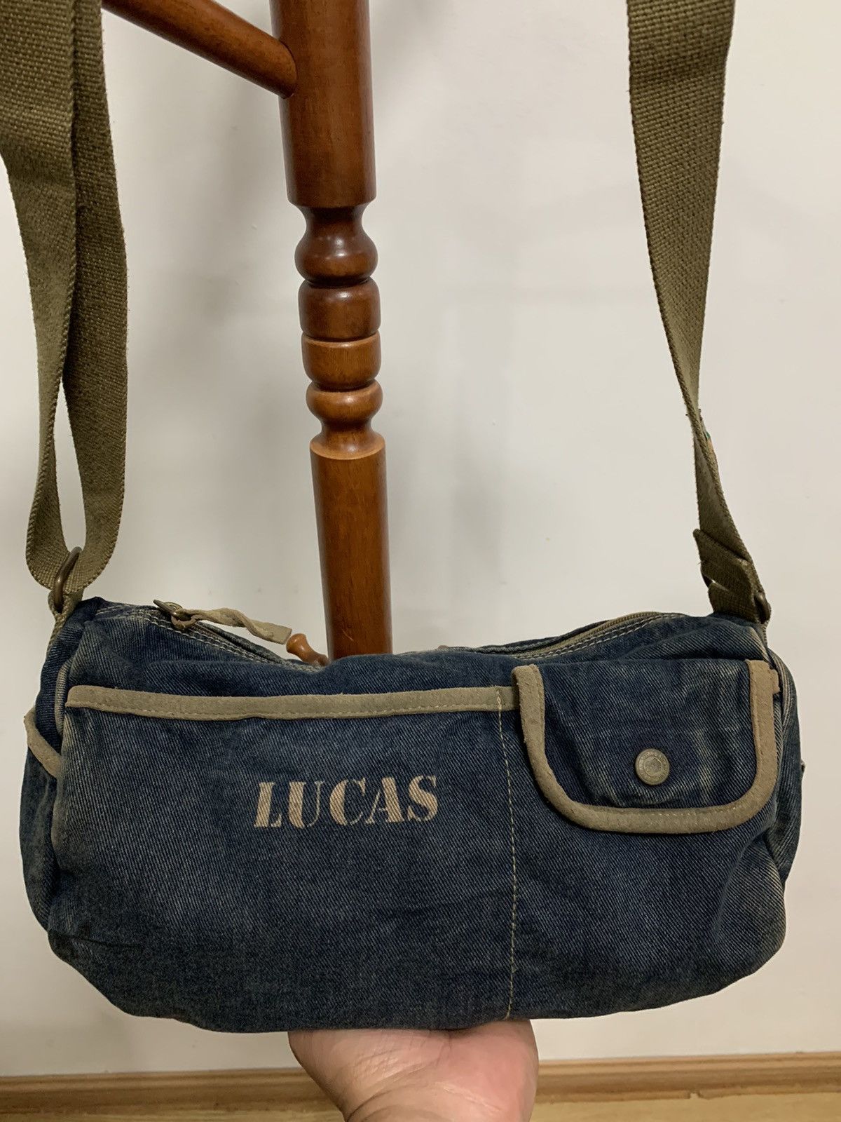 Japanese Brand Lucas Sling Duffle Medium Bag Denim Size ONE SIZE - 4 Thumbnail