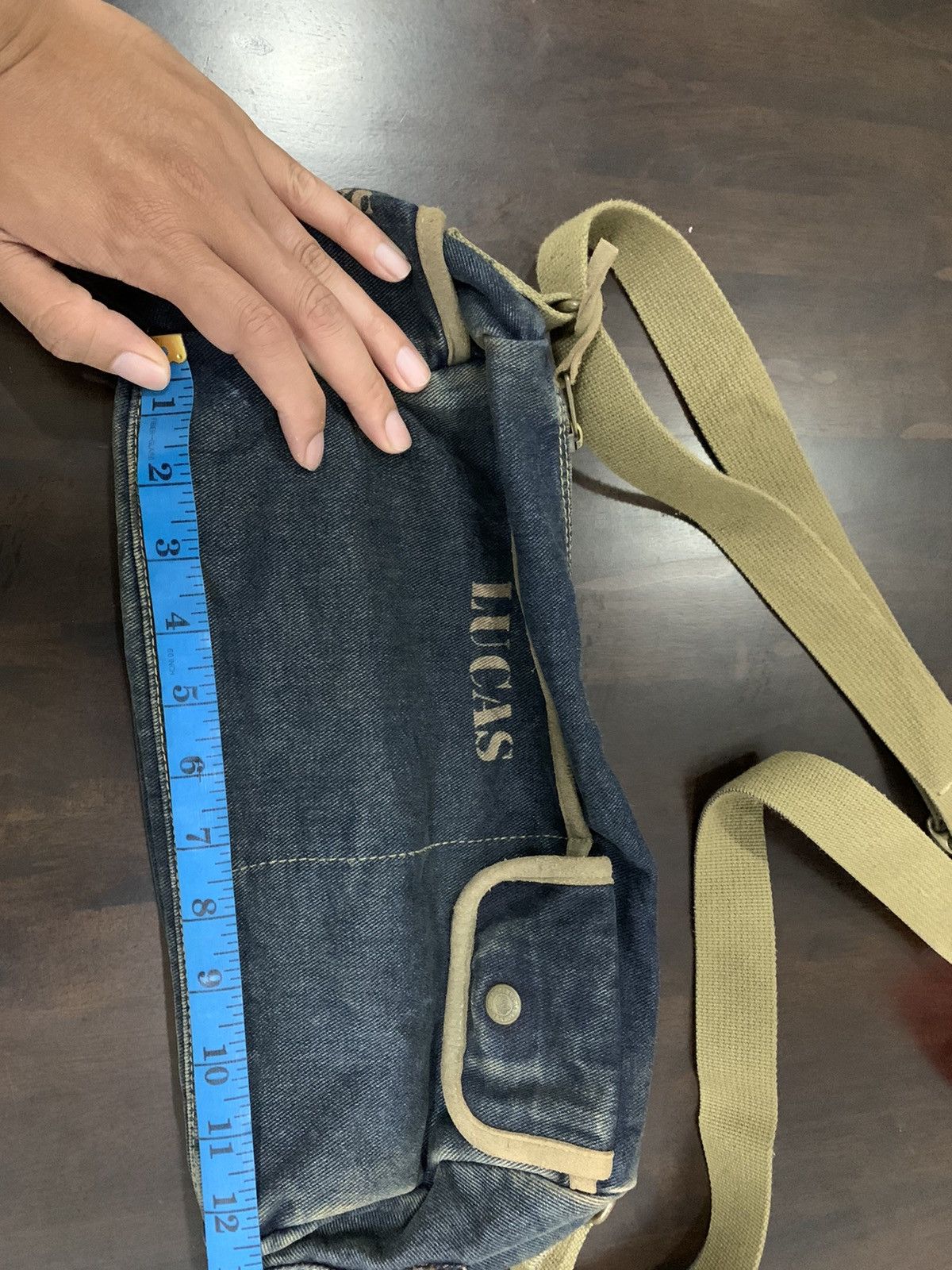 Japanese Brand Lucas Sling Duffle Medium Bag Denim Size ONE SIZE - 11 Thumbnail