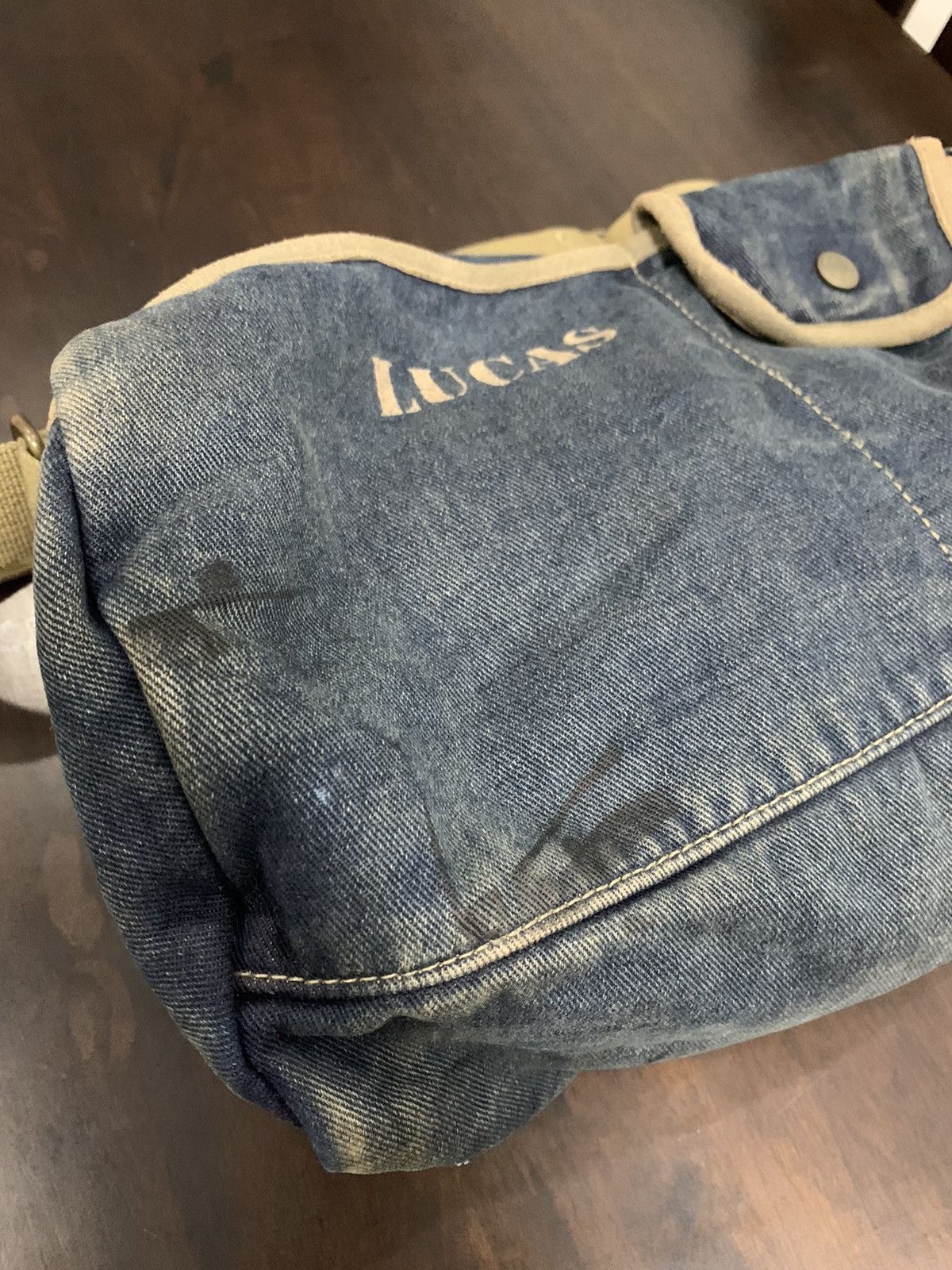 Japanese Brand Lucas Sling Duffle Medium Bag Denim Size ONE SIZE - 14 Thumbnail