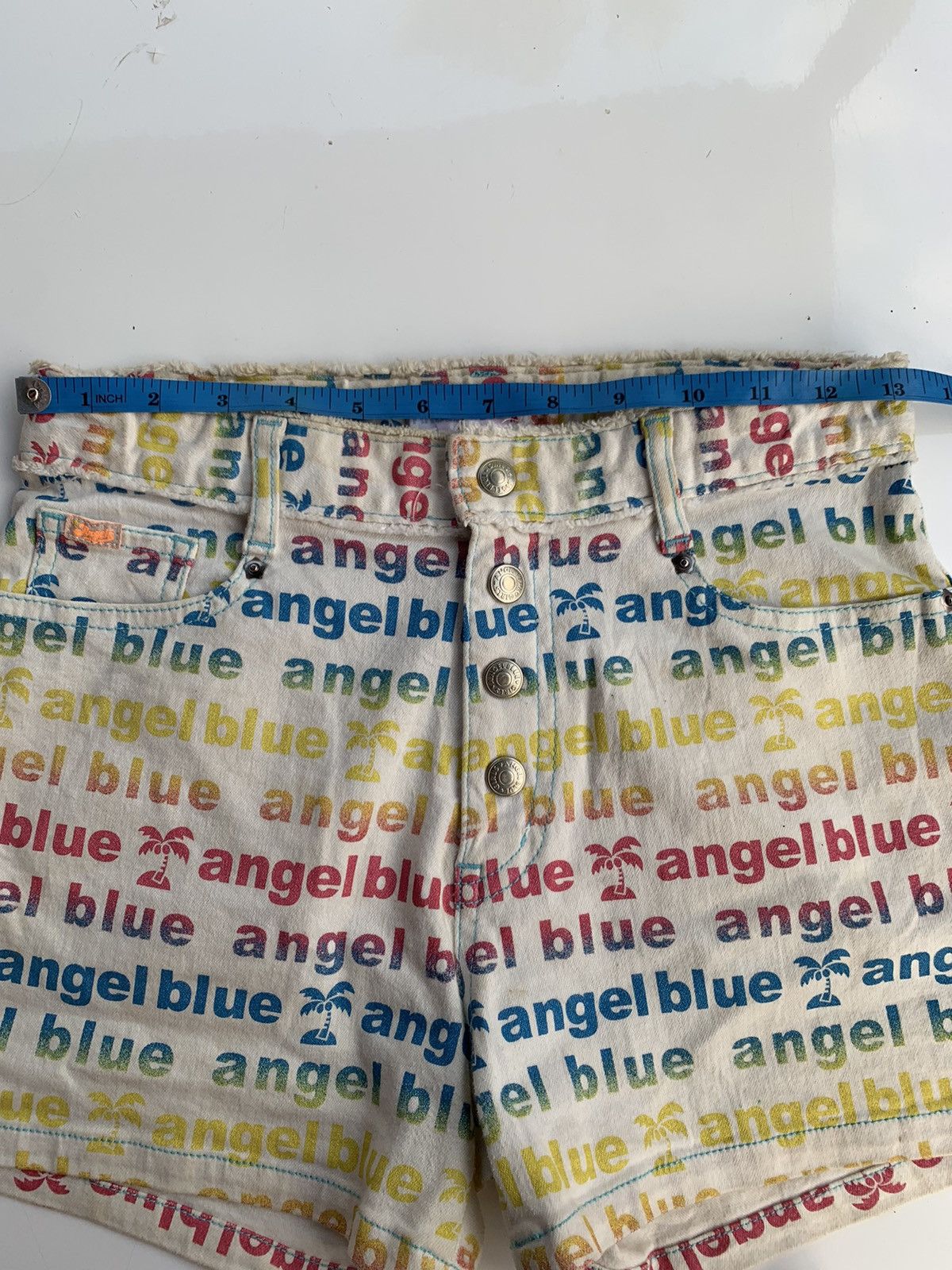 Angel Blue × Hysteric Glamour × Japanese Brand Angel Blue short pants jeans all over print Size US 28 / EU 44 - 10 Thumbnail