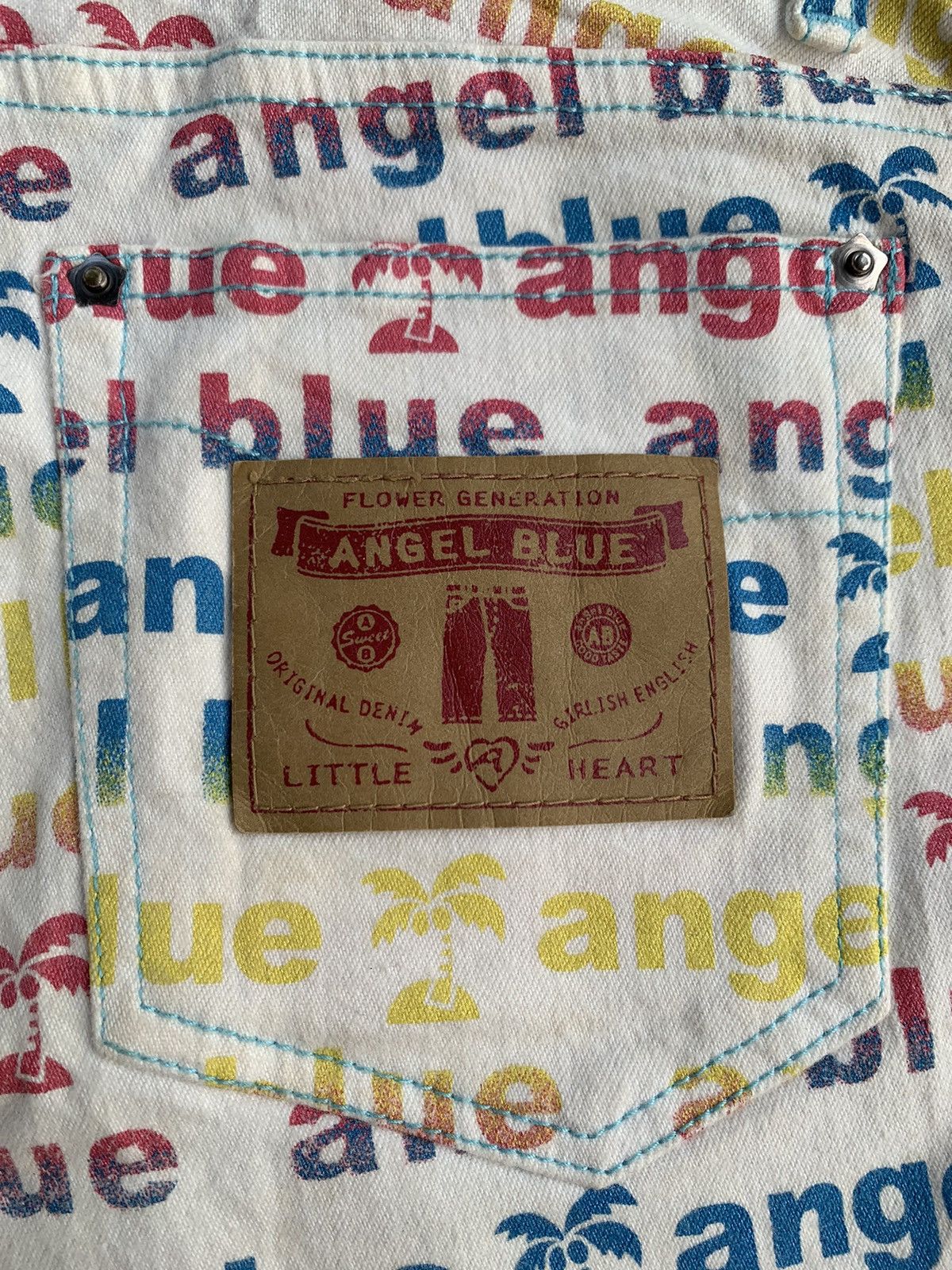 Angel Blue × Hysteric Glamour × Japanese Brand Angel Blue short pants jeans all over print Size US 28 / EU 44 - 5 Thumbnail