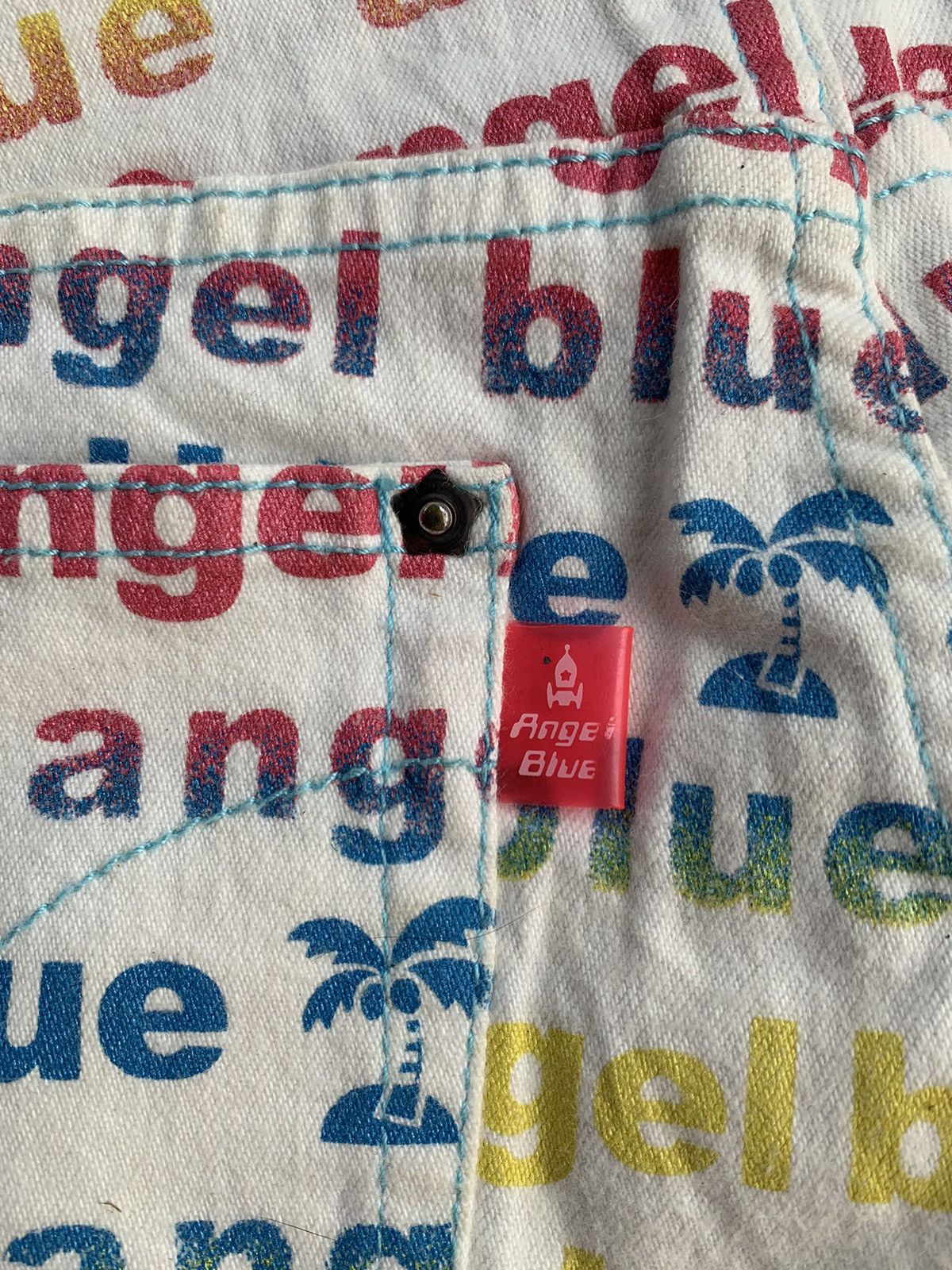 Angel Blue × Hysteric Glamour × Japanese Brand Angel Blue short pants jeans all over print Size US 28 / EU 44 - 6 Thumbnail