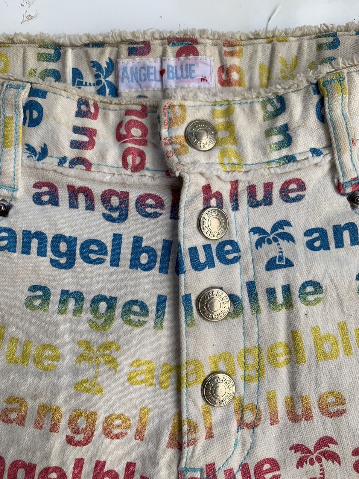 Angel Blue × Hysteric Glamour × Japanese Brand Angel Blue short pants jeans all over print Size US 28 / EU 44 - 3 Thumbnail