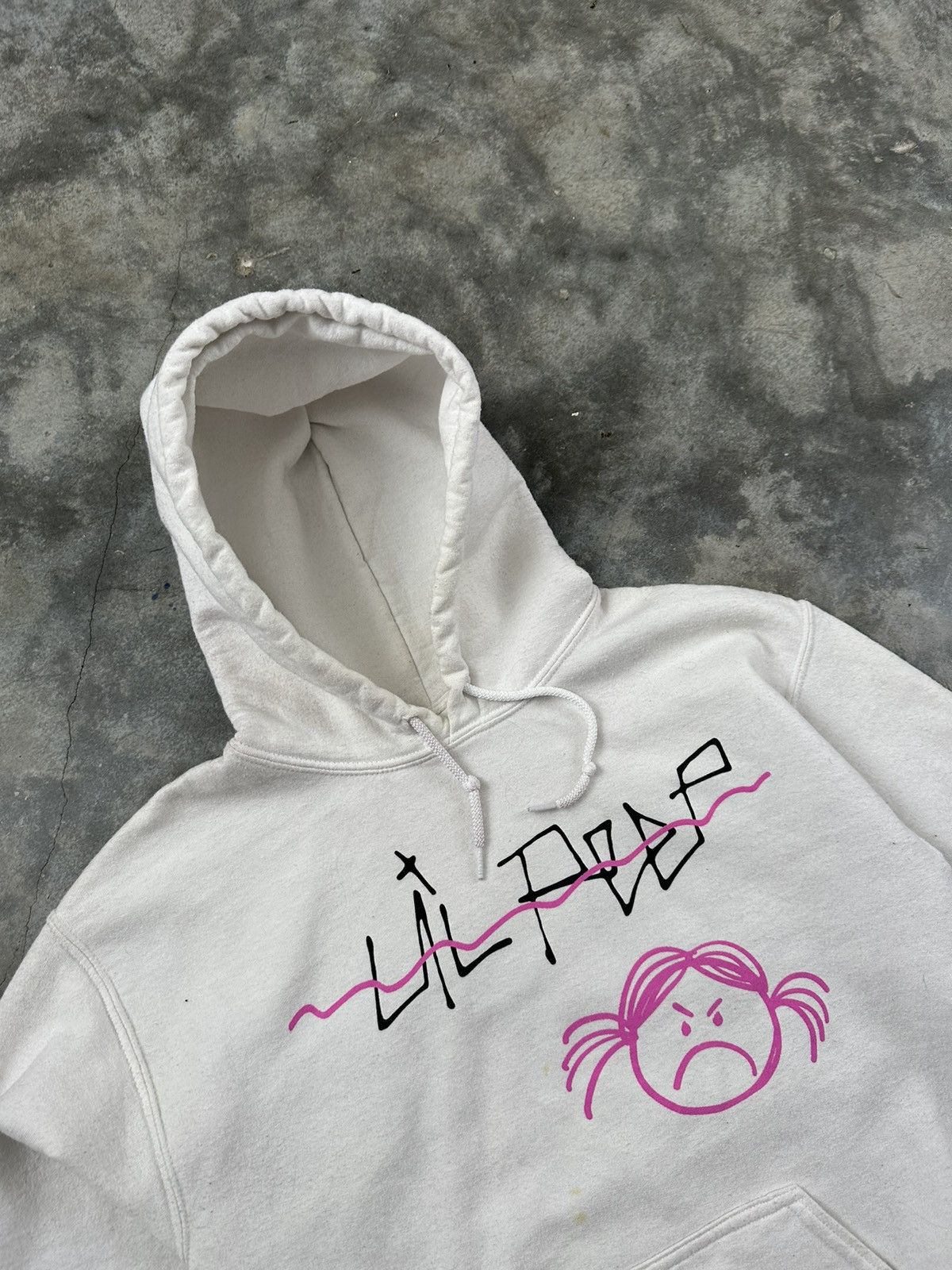 GOTHBOICLIQUE Lil Peep White Angry Girl Logo Hoodie Sz. Small Tour Album Size US S / EU 44-46 / 1 - 2 Thumbnail