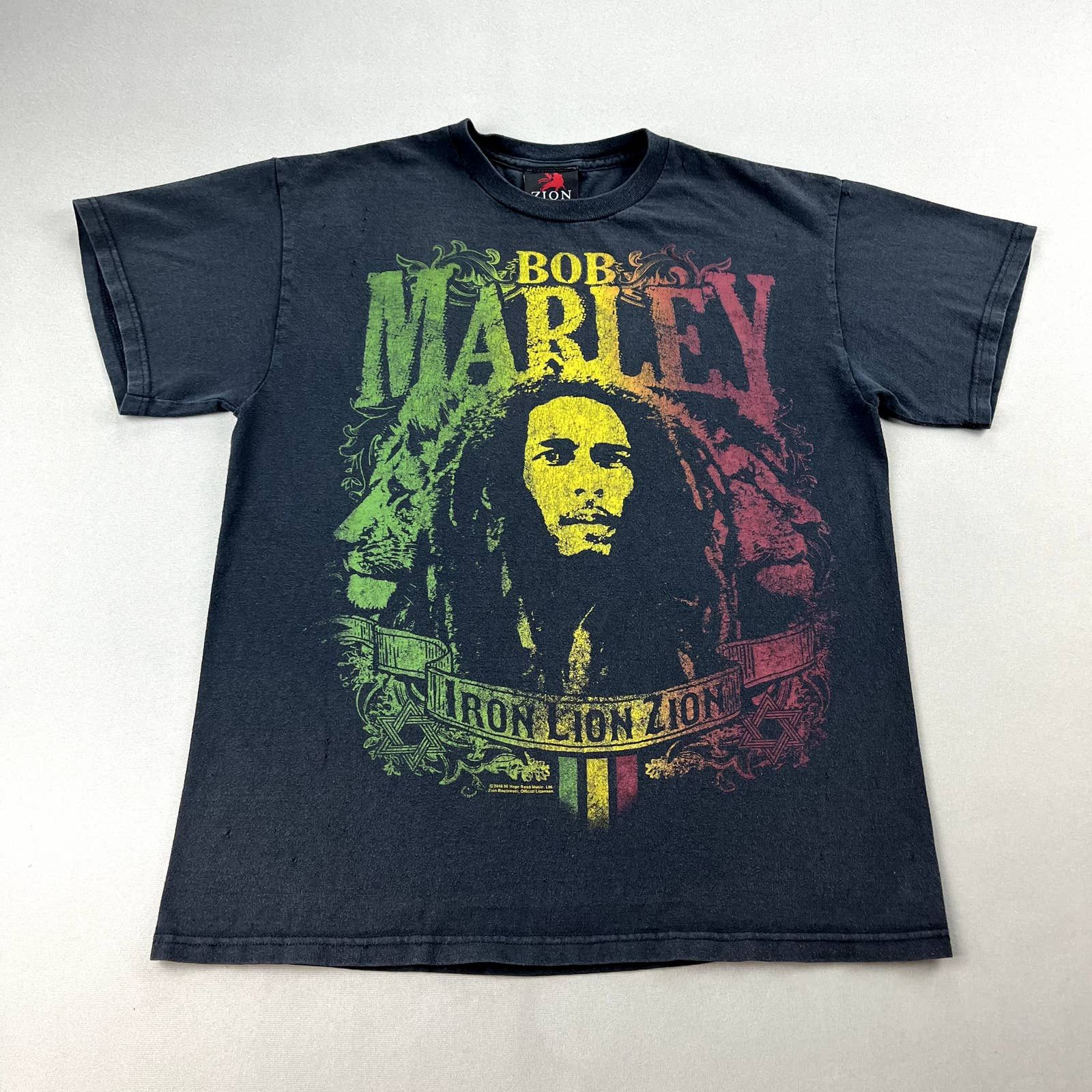 ZION BOB MARLEY Bob Marley Band T-shirt Band T Men's M /eaa442017