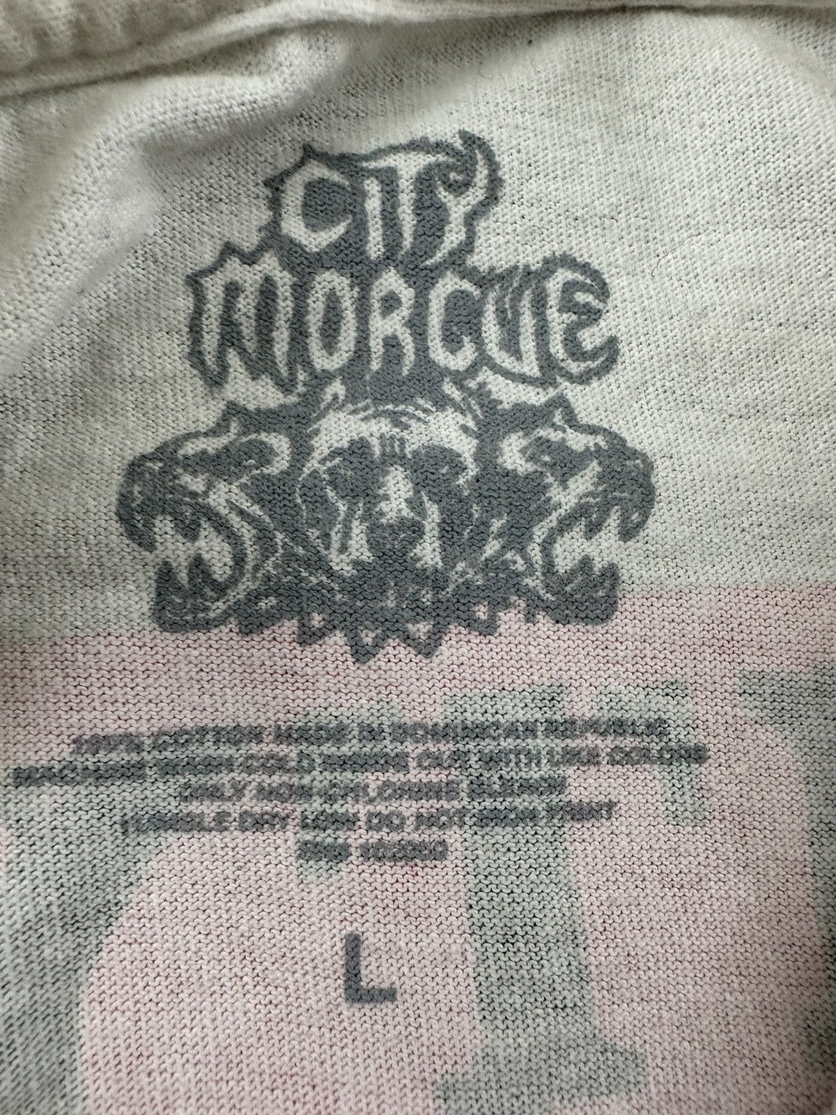 Other City Morgue Bottom Of The Barrel White Tour Tee Sz. Large Size US L / EU 52-54 / 3 - 6 Thumbnail