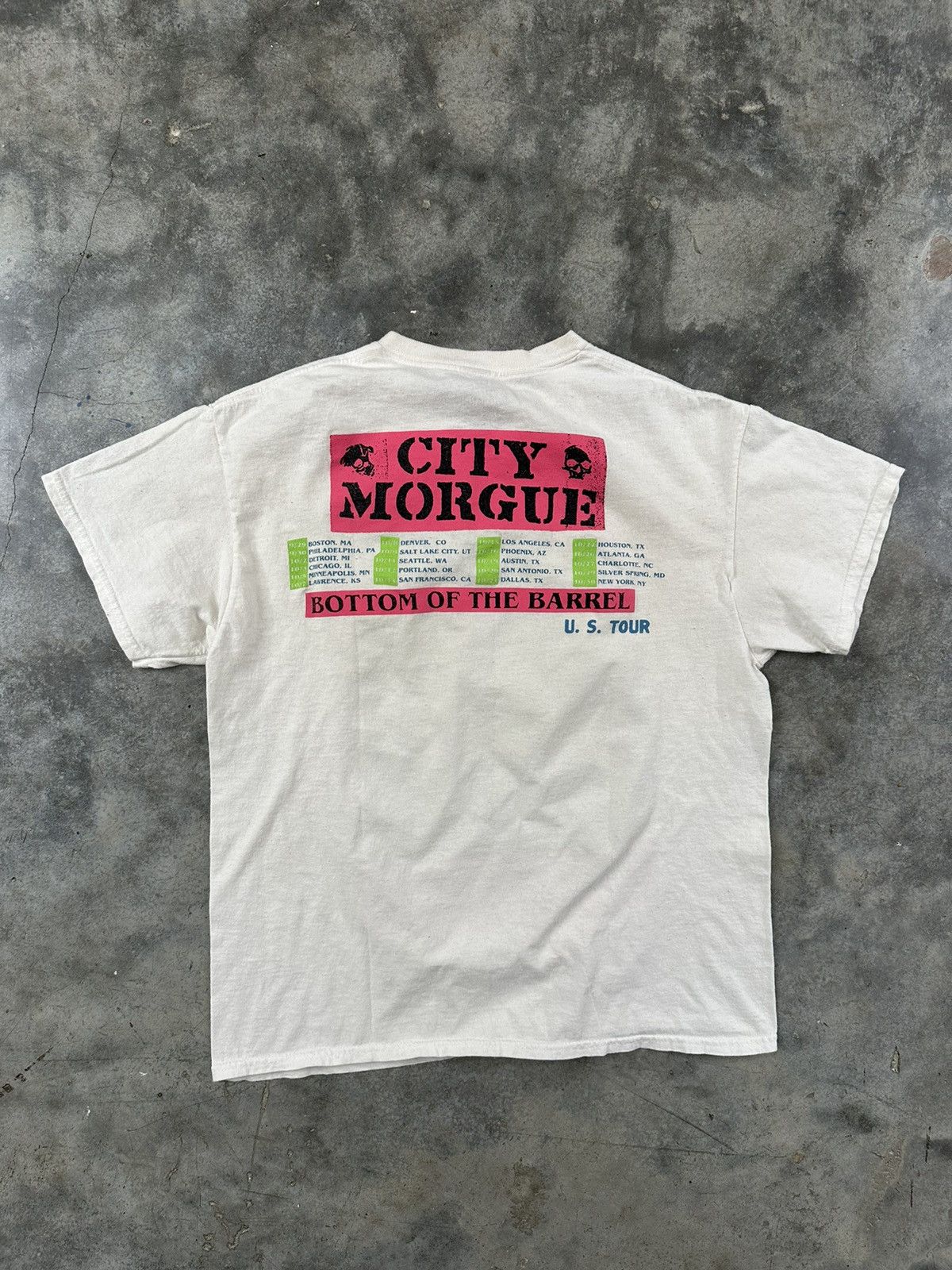Other City Morgue Bottom Of The Barrel White Tour Tee Sz. Large Size US L / EU 52-54 / 3 - 4 Thumbnail