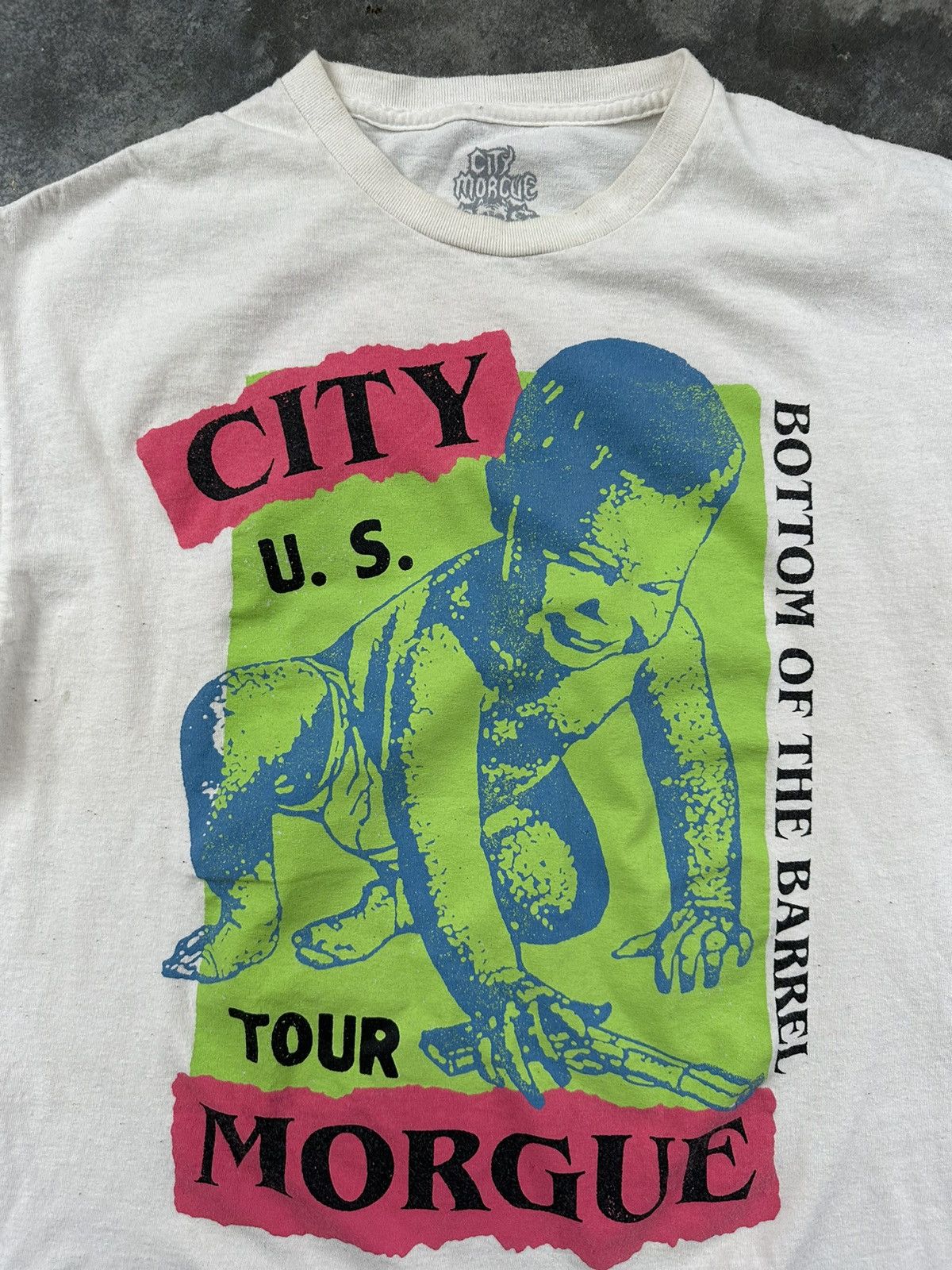 Other City Morgue Bottom Of The Barrel White Tour Tee Sz. Large Size US L / EU 52-54 / 3 - 3 Thumbnail