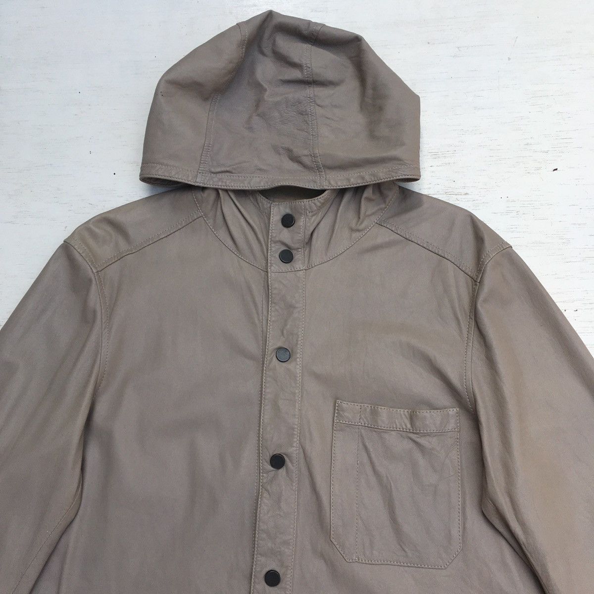 Drome DROME LEATHER JACKET WITH HOODIE Size US S / EU 44-46 / 1 - 4 Thumbnail