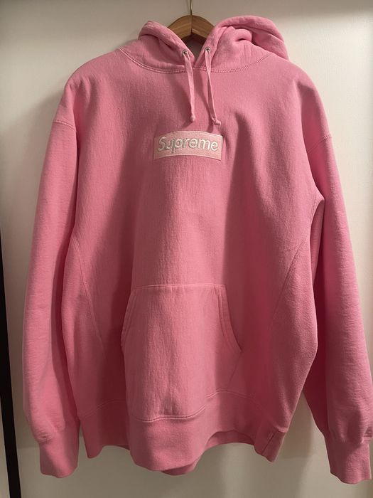 Supreme pink hotsell bogo hoodie