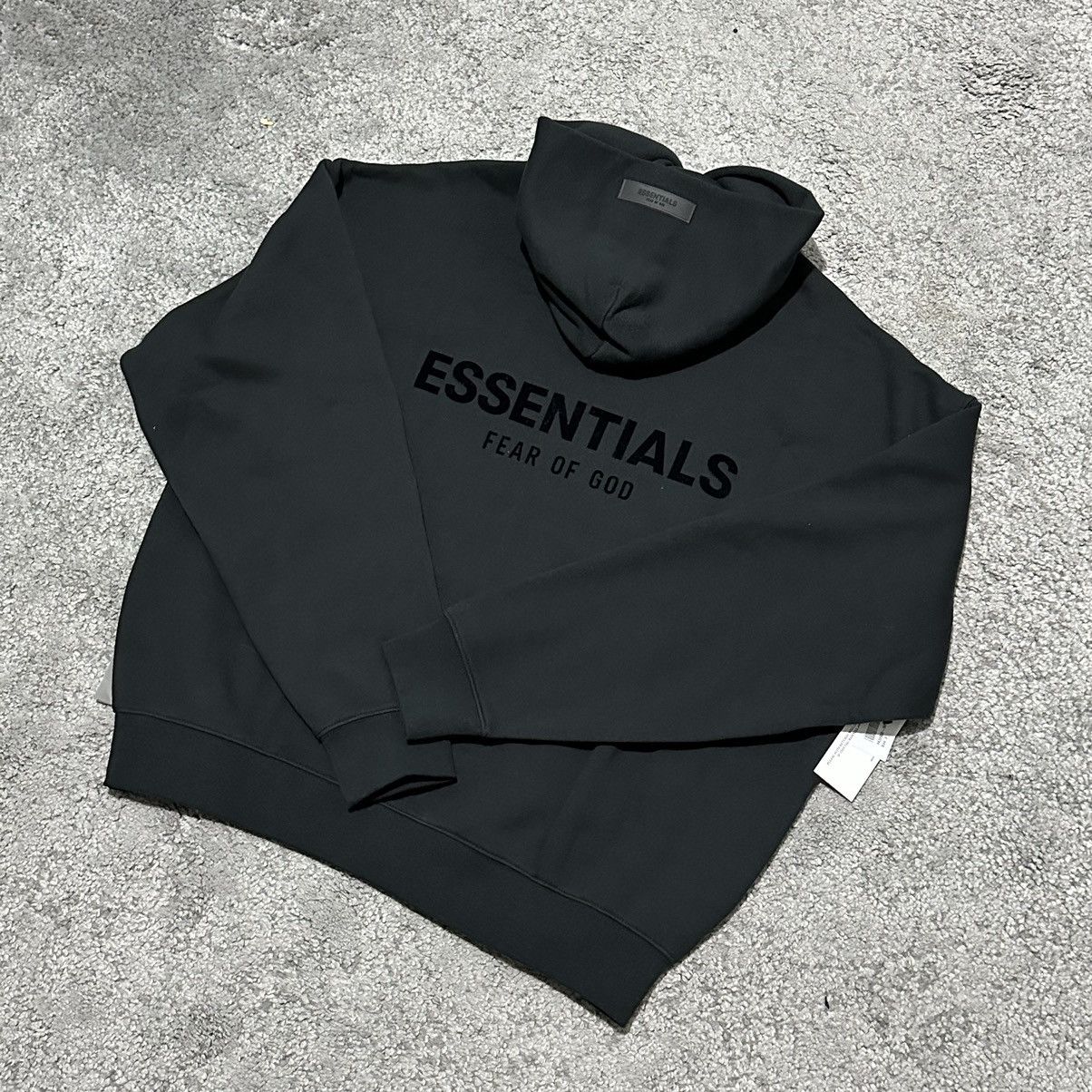 Fear of god essentials black hoodie