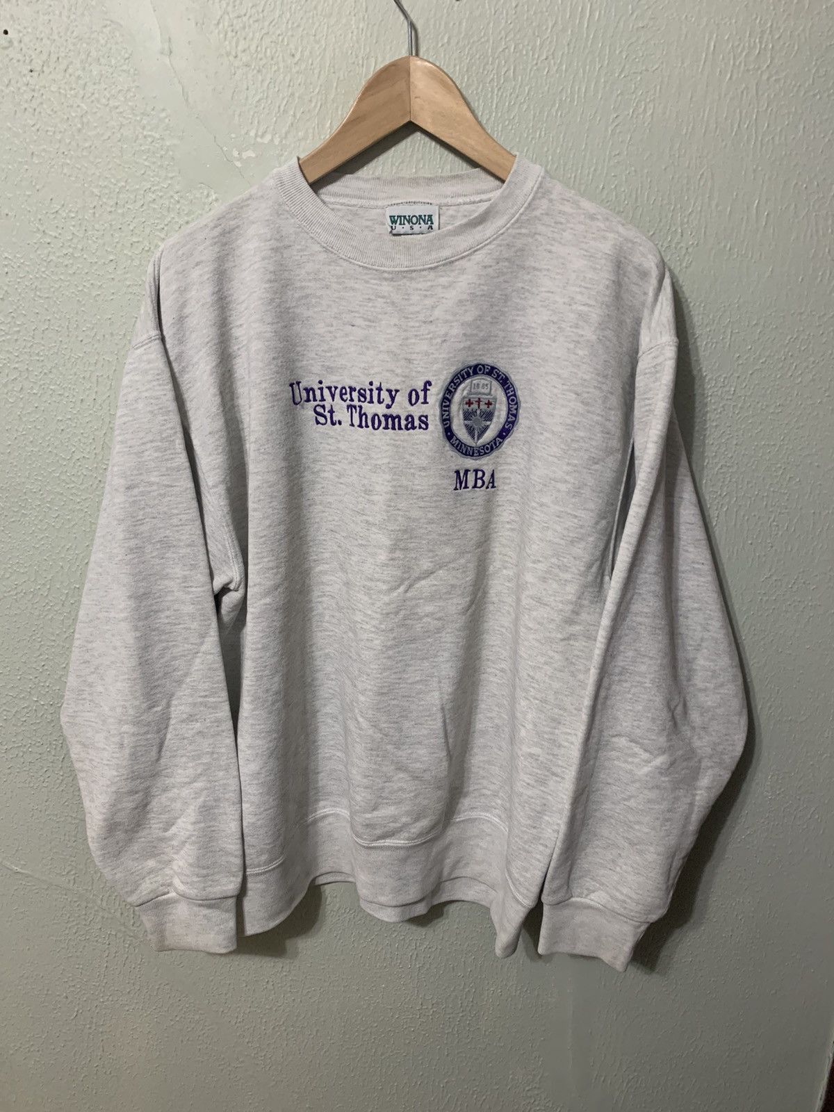 Vintage Vintage University of St. Thomas MBA College Crewneck Size US XL / EU 56 / 4 - 1 Thumbnail