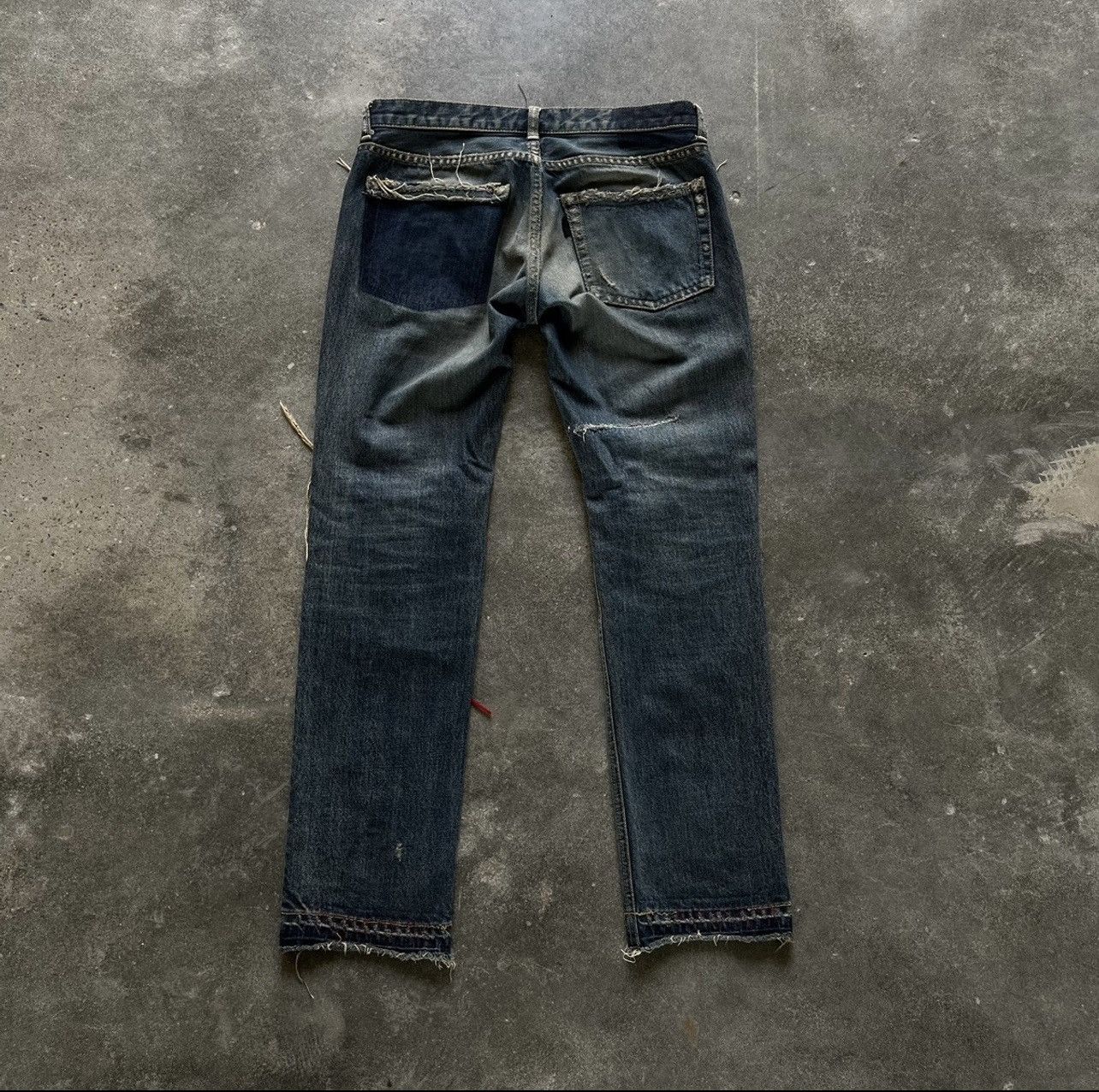 Undercover Undercover 68 FW09 Red Yarn denim Size US 29 - 3 Thumbnail
