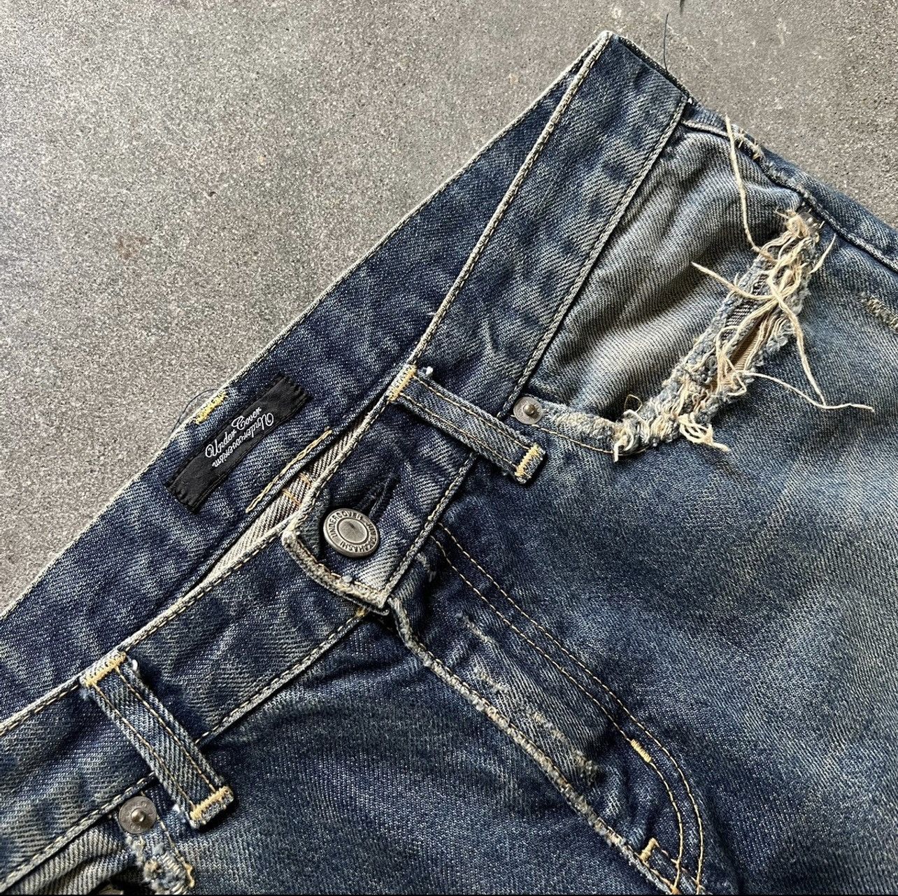 Undercover Undercover 68 FW09 Red Yarn denim Size US 29 - 4 Thumbnail