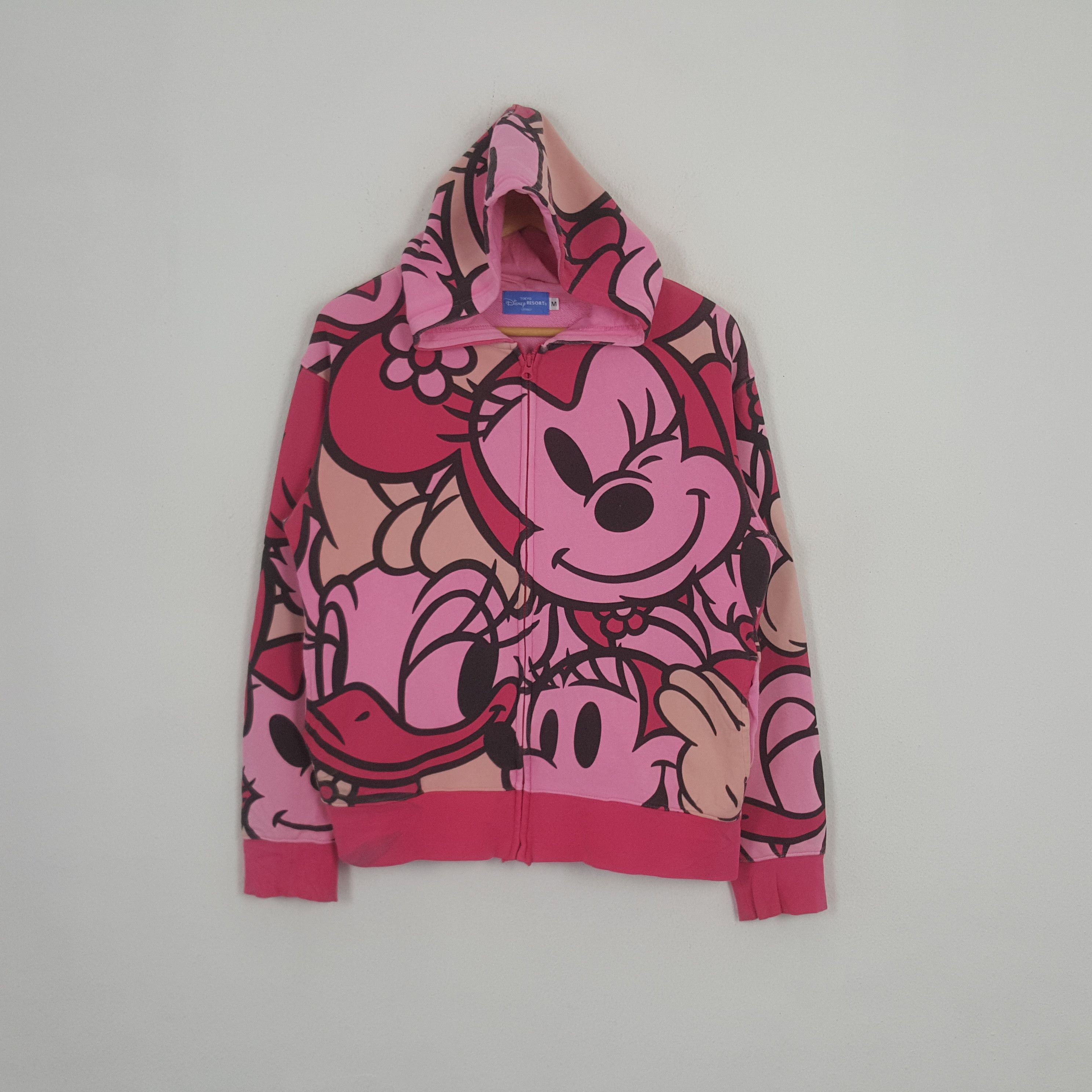 Disney × Mickey Mouse × Vintage Vintage Mickey Mouse Tokyo Disney Full Print Hoodies Size M / US 6-8 / IT 42-44 - 1 Thumbnail