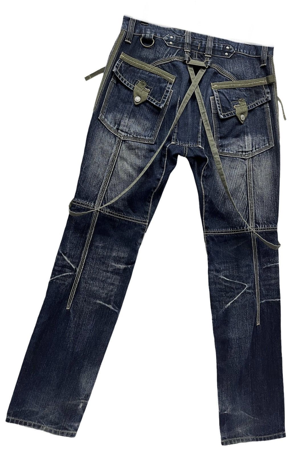 PPFM 🔥PPFM Distressed Punk Custom Performance Bondage Suspender Size US 31 - 3 Thumbnail
