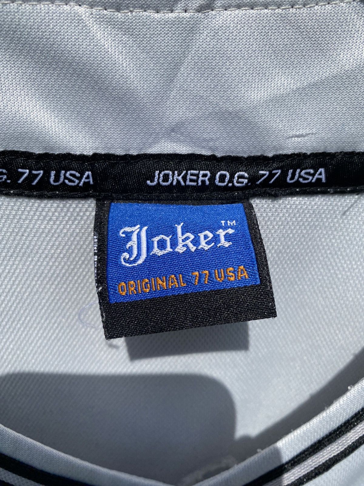 Rap Tees JOKER 77 BIG LOGO EMBROIDERY BASEBALL STYLE JERSEY Size US XXL / EU 58 / 5 - 8 Thumbnail