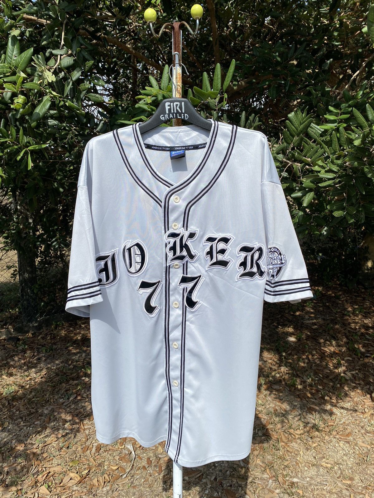 Rap Tees JOKER 77 BIG LOGO EMBROIDERY BASEBALL STYLE JERSEY Size US XXL / EU 58 / 5 - 1 Thumbnail