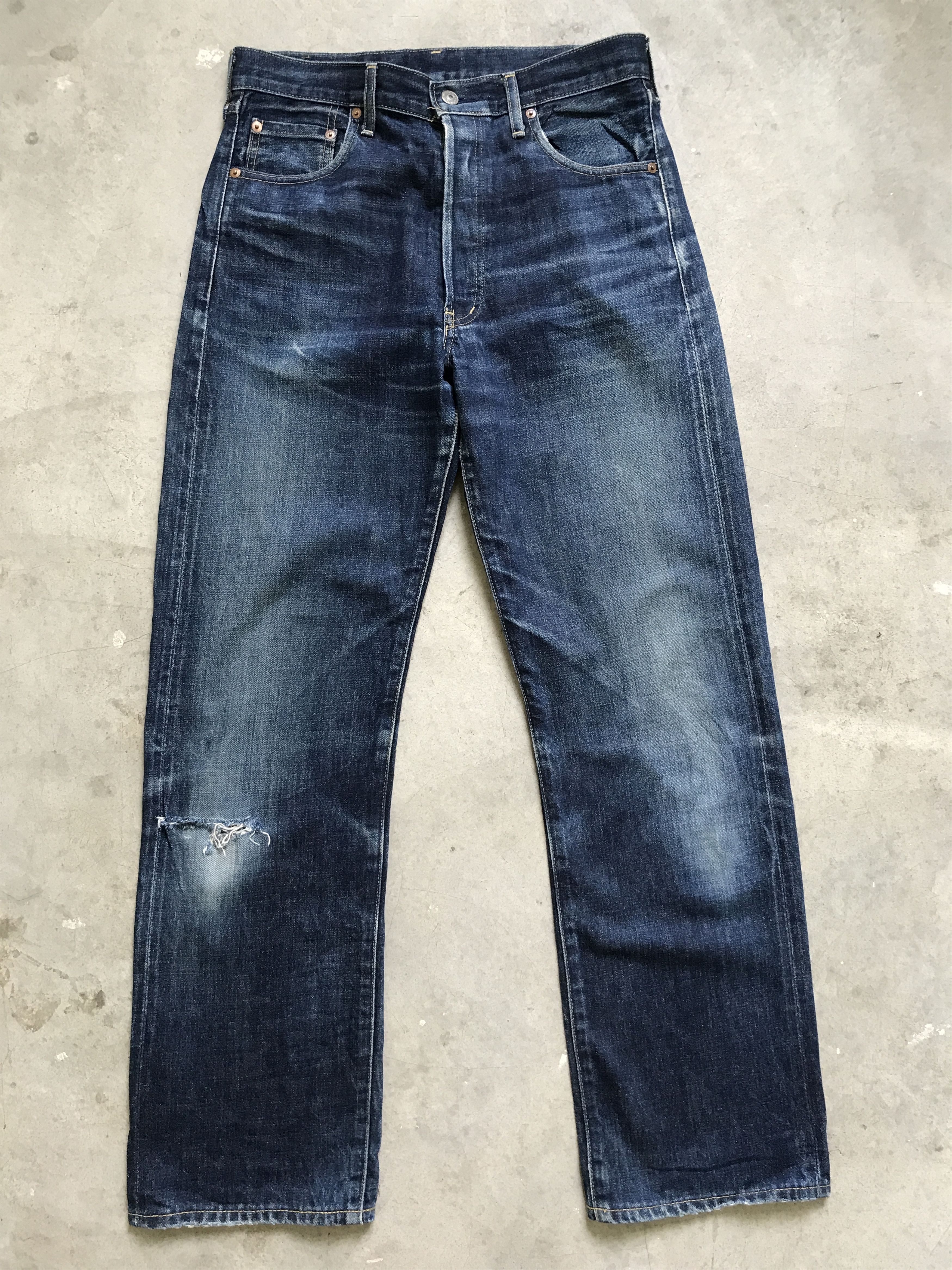 image of Distressed Denim x Levis Vlev22 - Levis Capital E 503 Japan Made Denim, Men's (Size 31)