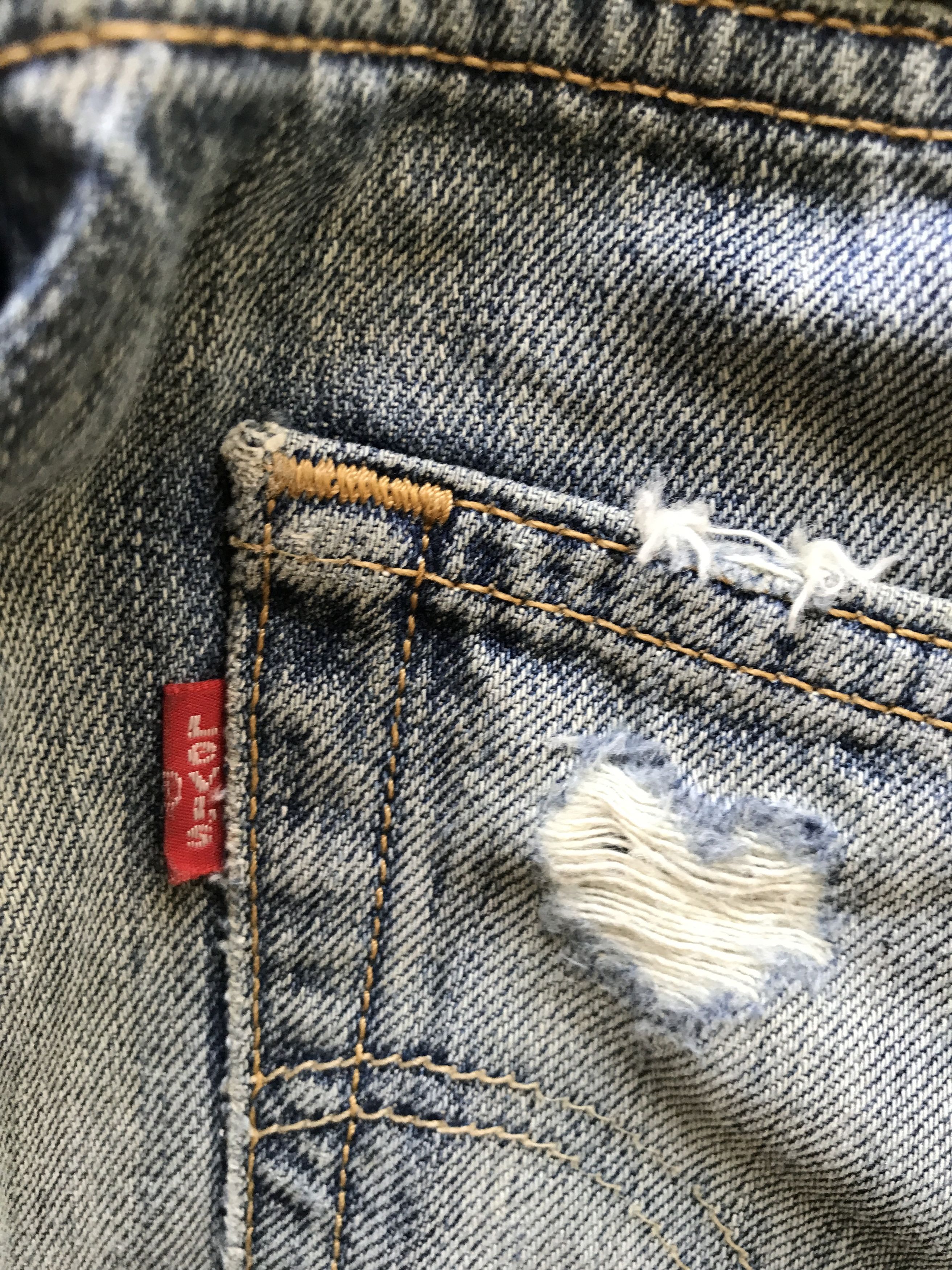 Levi's VLEV61-Levis 501 Light Distressed Nirvana Style Jeans Size US 29 - 13 Thumbnail