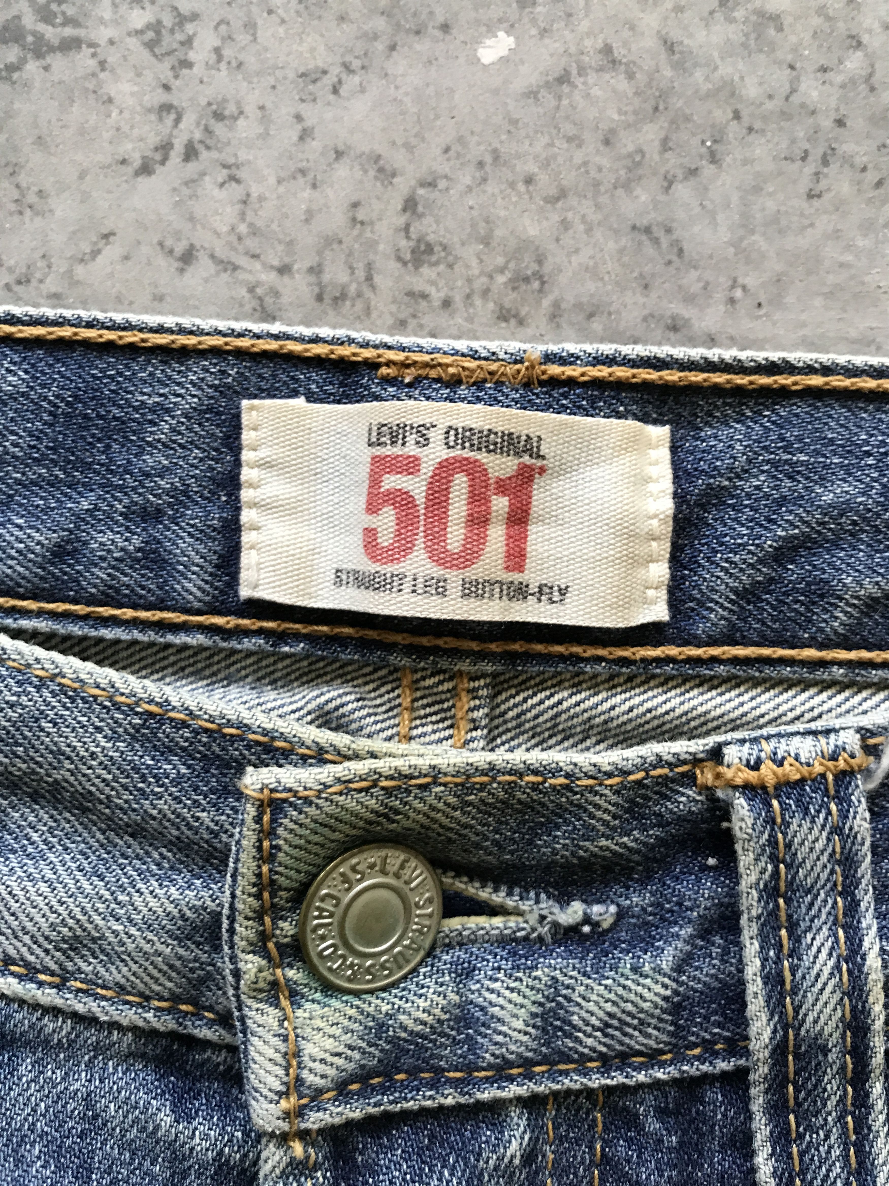 Levi's VLEV61-Levis 501 Light Distressed Nirvana Style Jeans Size US 29 - 5 Thumbnail