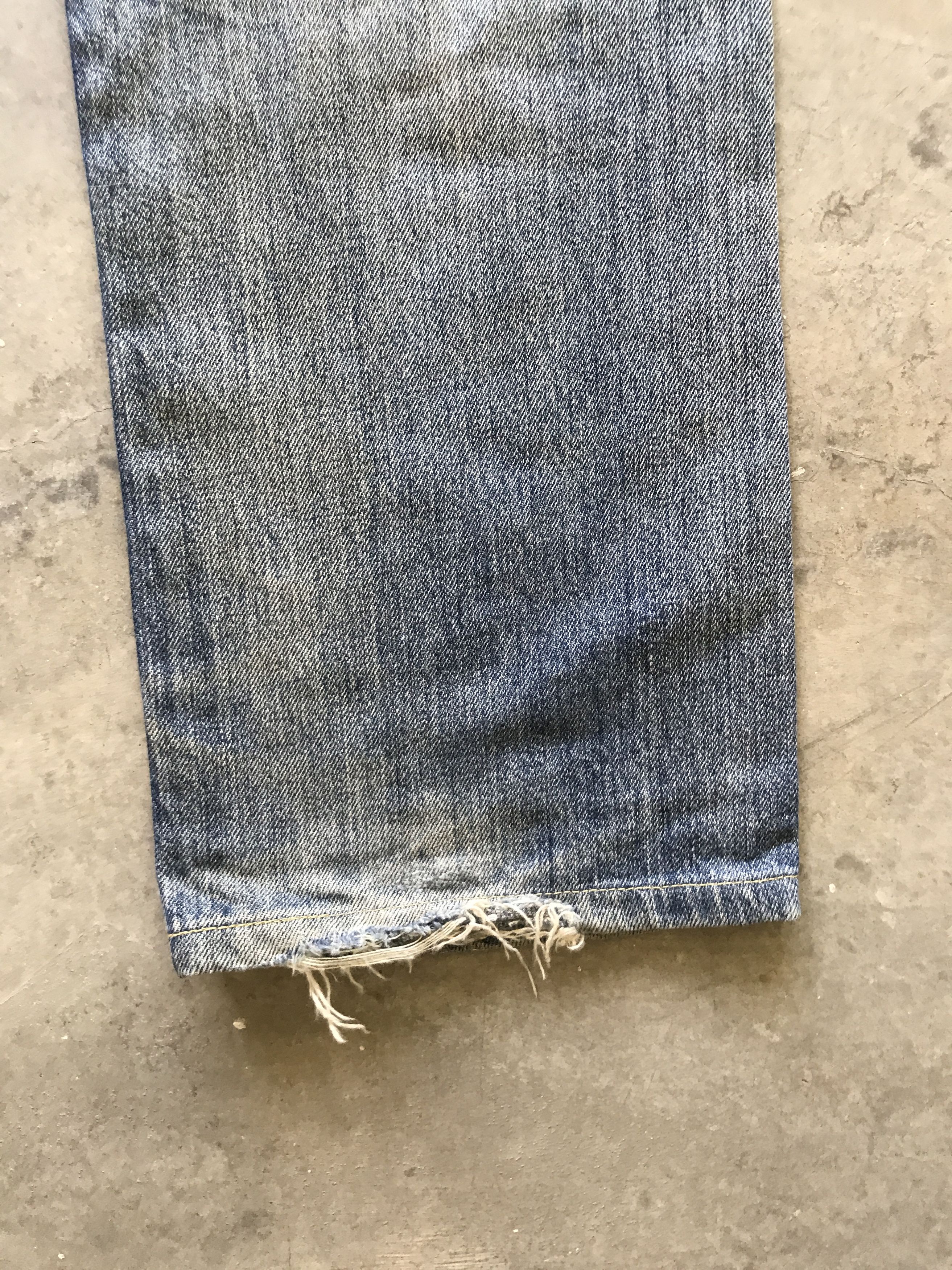 Levi's VLEV61-Levis 501 Light Distressed Nirvana Style Jeans Size US 29 - 10 Thumbnail