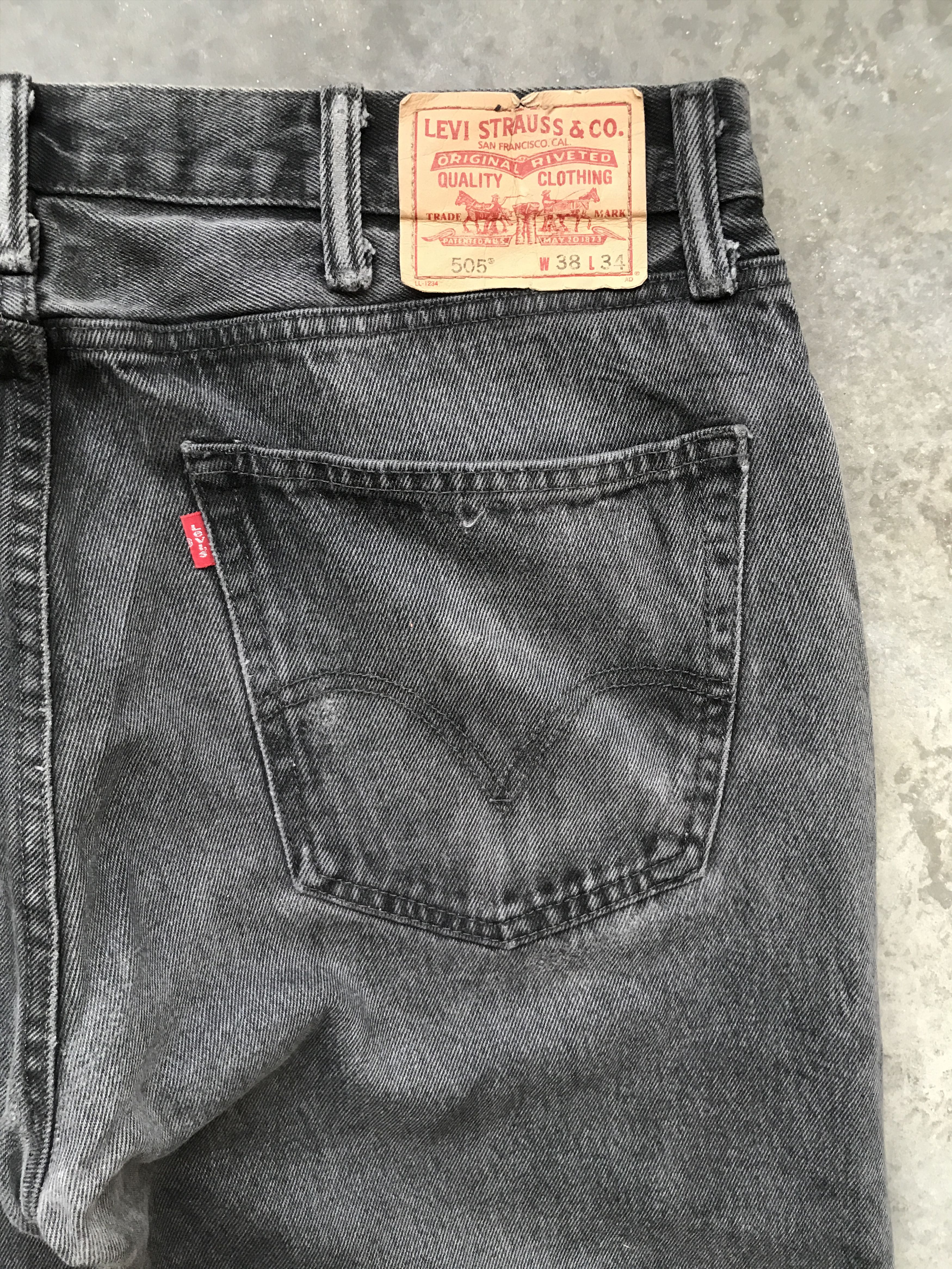 Levi's VLEV42 - Levis 505 Black Jeans Size US 38 / EU 54 - 10 Thumbnail