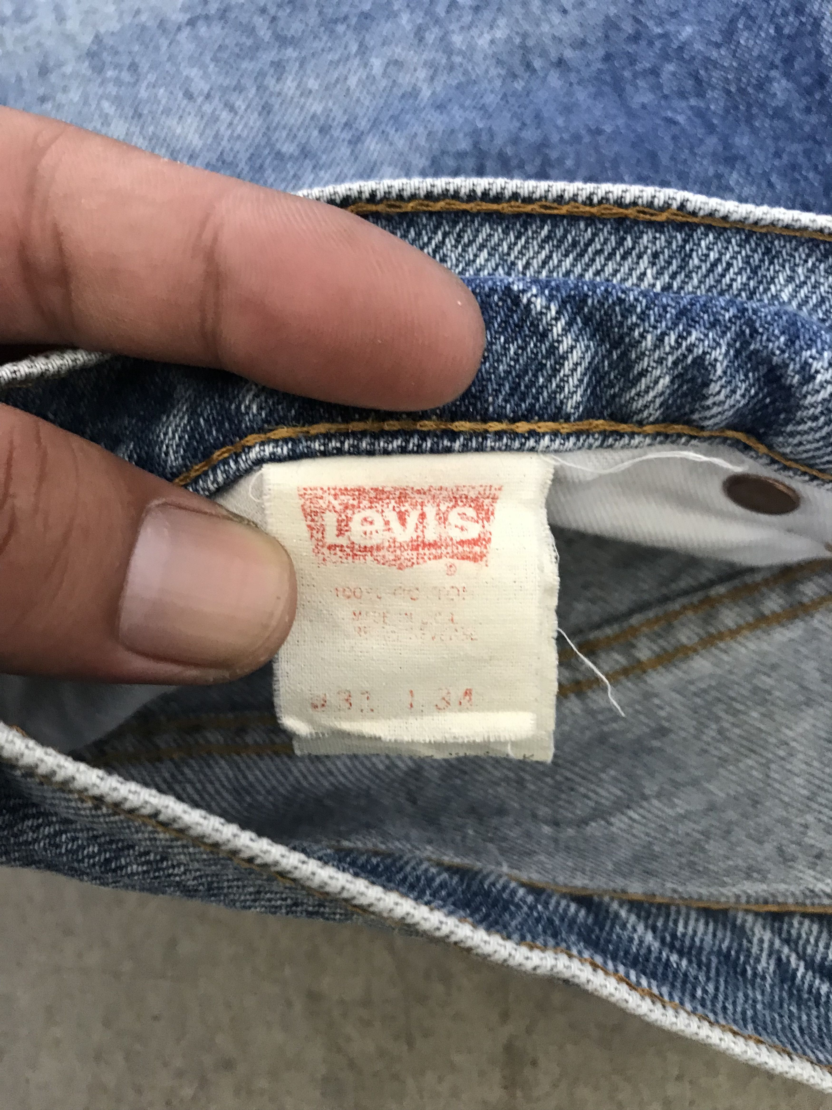 Levi's × Mickey Mouse VLEV11 - Vintage 80s Levis x Mickey Mouse Rebuild Denim Size US 31 - 8 Thumbnail