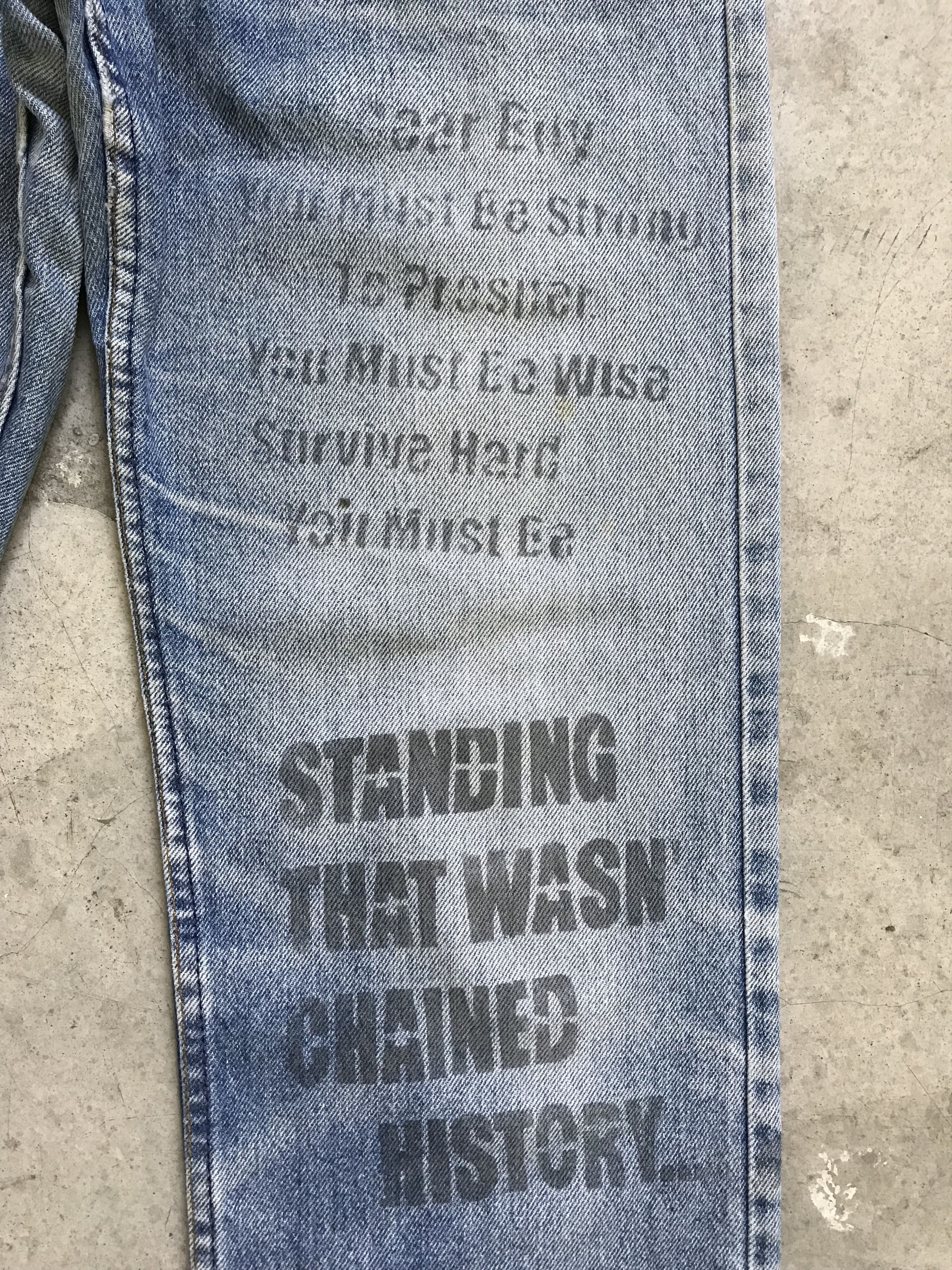 Levi's × Mickey Mouse VLEV11 - Vintage 80s Levis x Mickey Mouse Rebuild Denim Size US 31 - 5 Thumbnail