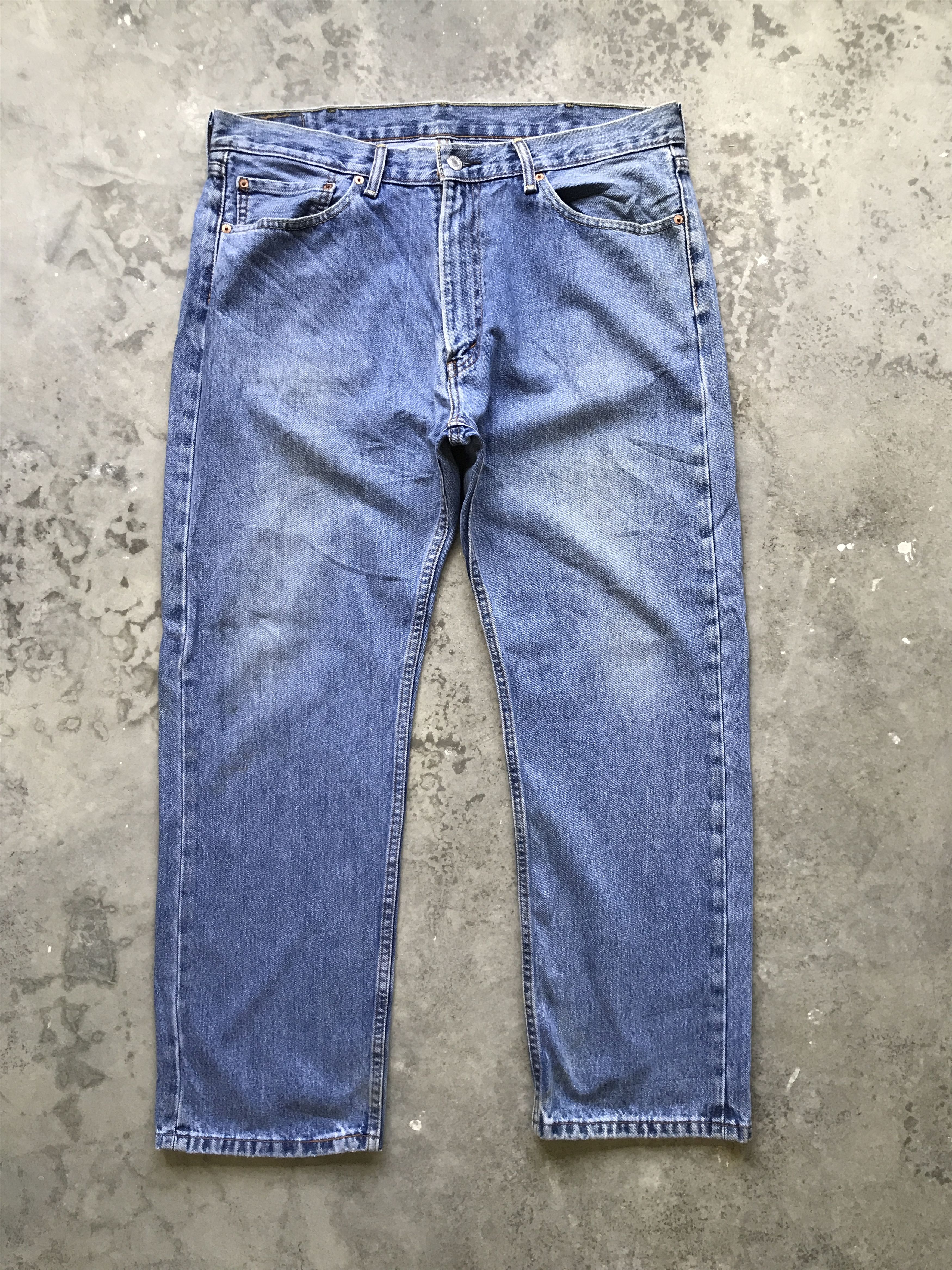 Levi's VLEV54 - Levis 505 Light Wash Regular Jeans Size US 37 - 1 Thumbnail