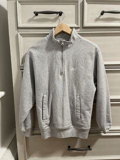 Stussy Half Zip Grey | Grailed