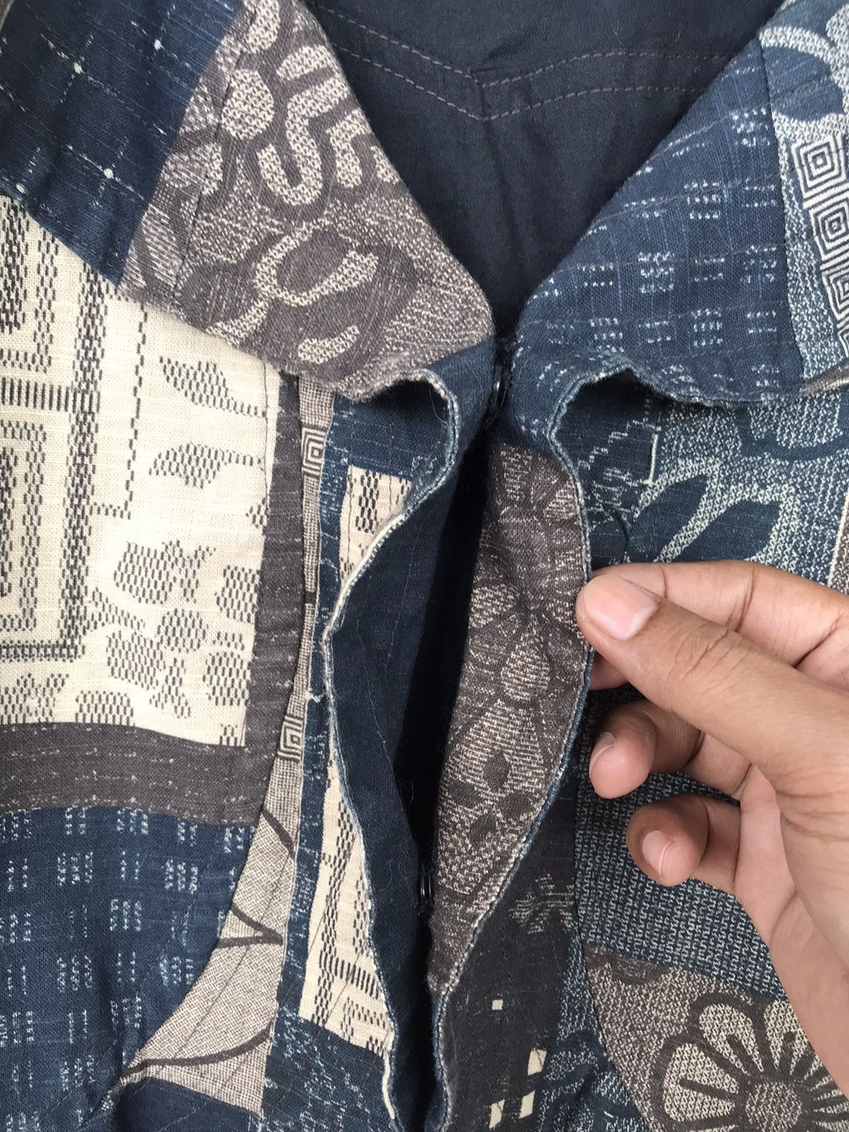 Issey Miyake 💥Vintage Japanese Style Sashiko Patchwork Jacket Size M / US 6-8 / IT 42-44 - 6 Thumbnail