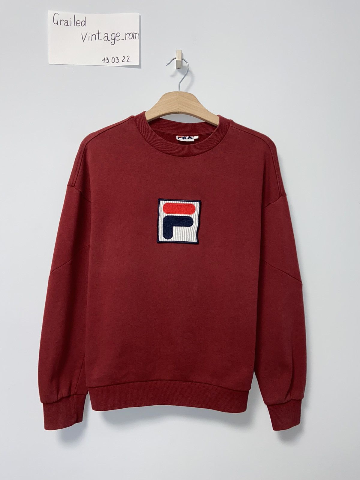 Men’s Sweatshirt Fila Big Logo Vintage Size S