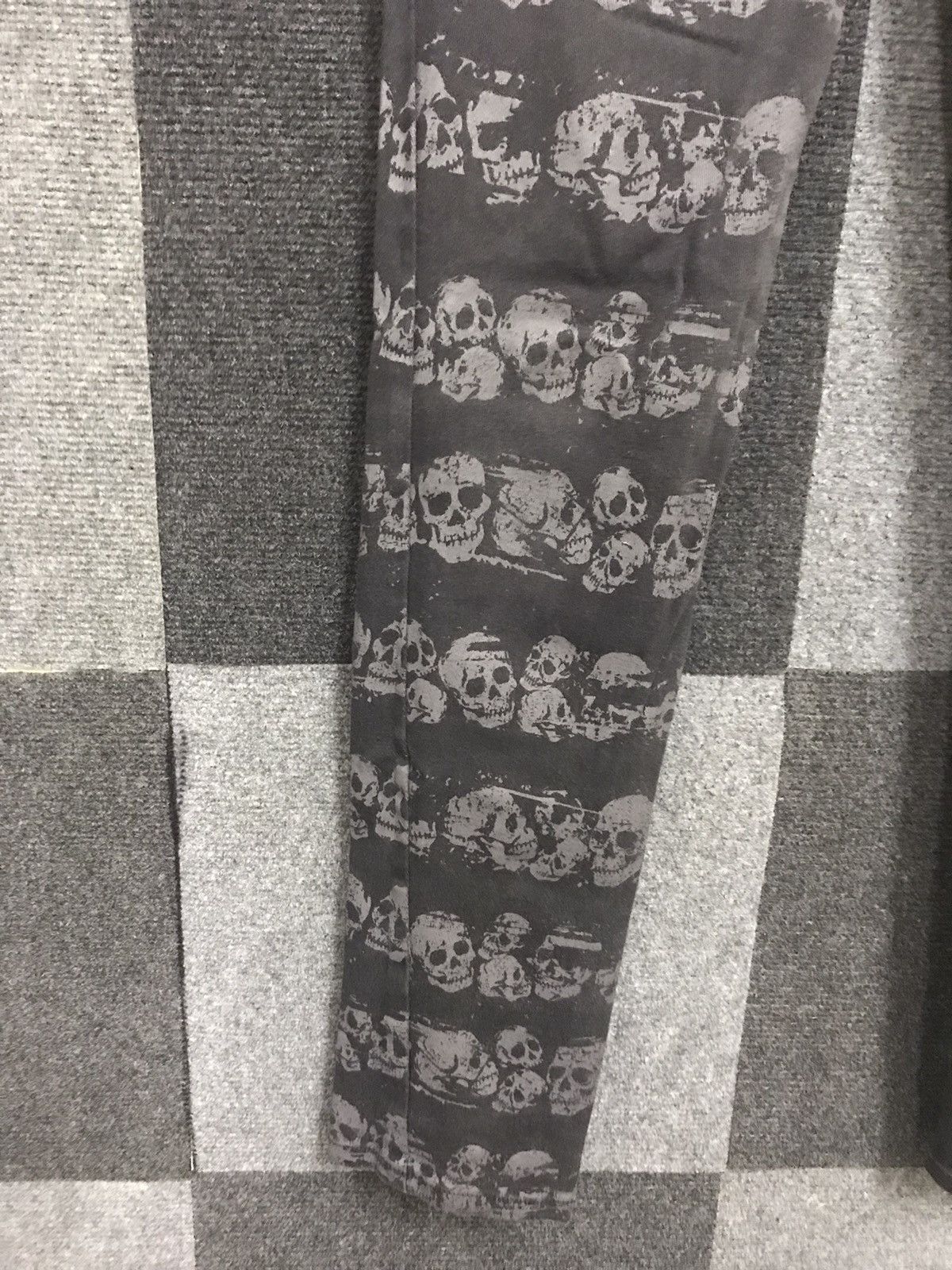 Japanese Brand × Seditionaries Punk ALGONQUINS Half Skull Full Print Skinny PANT Size 26" / US 2 / IT 38 - 7 Thumbnail