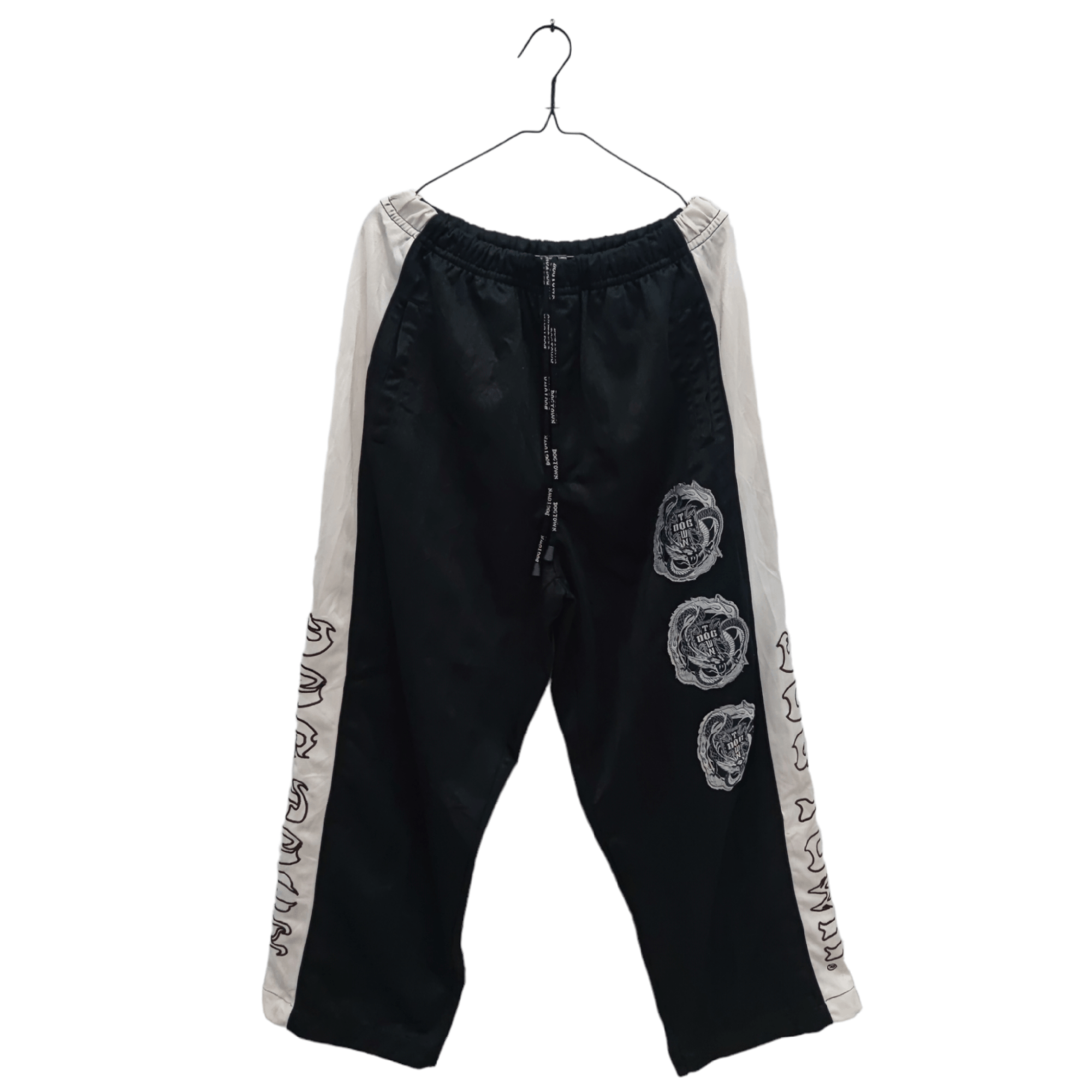 Vintage Y2K Dogtown Black Dragon Patch Track Pants