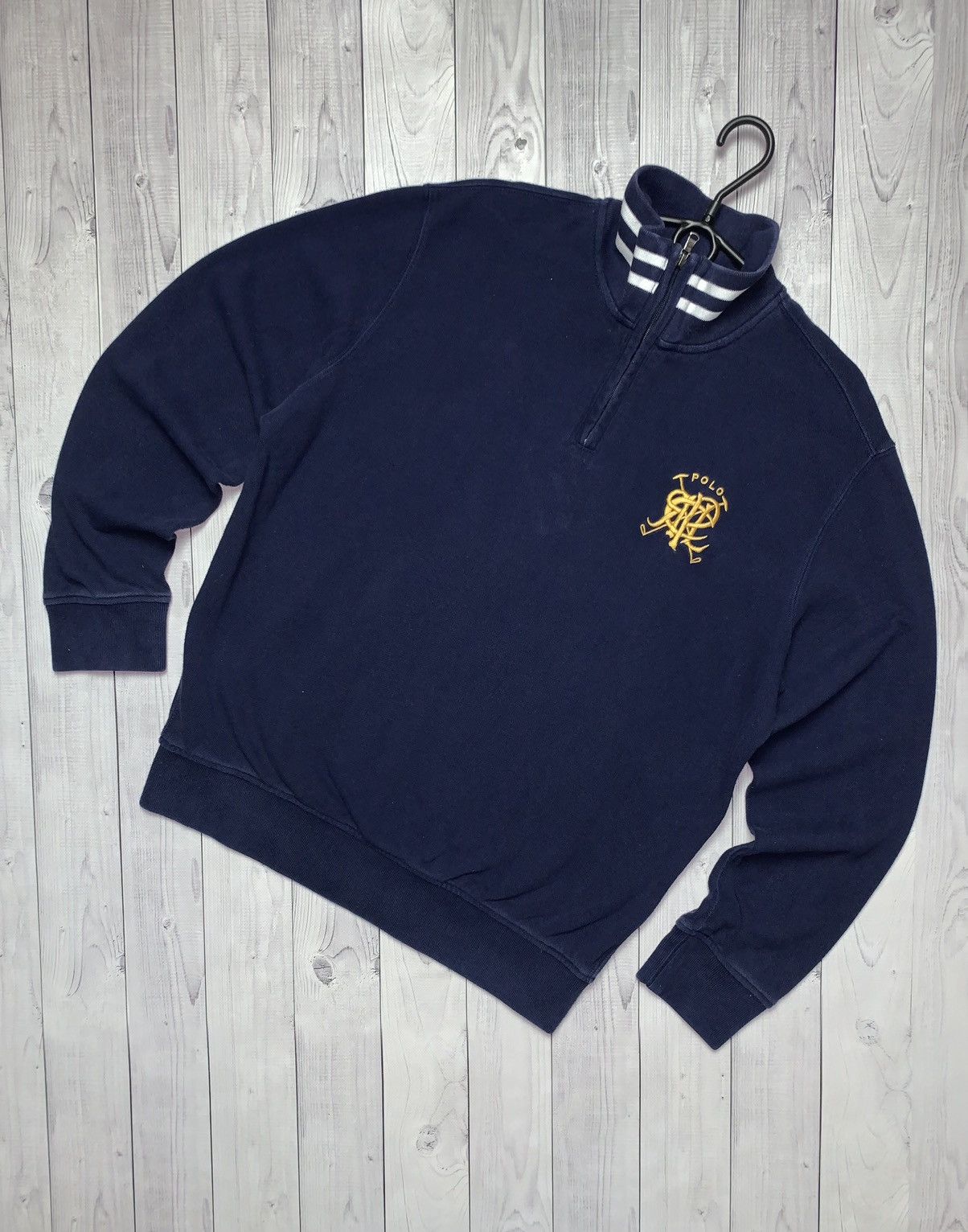 Vintage polo Ralph Lauren zip 1/4 sweater size L
