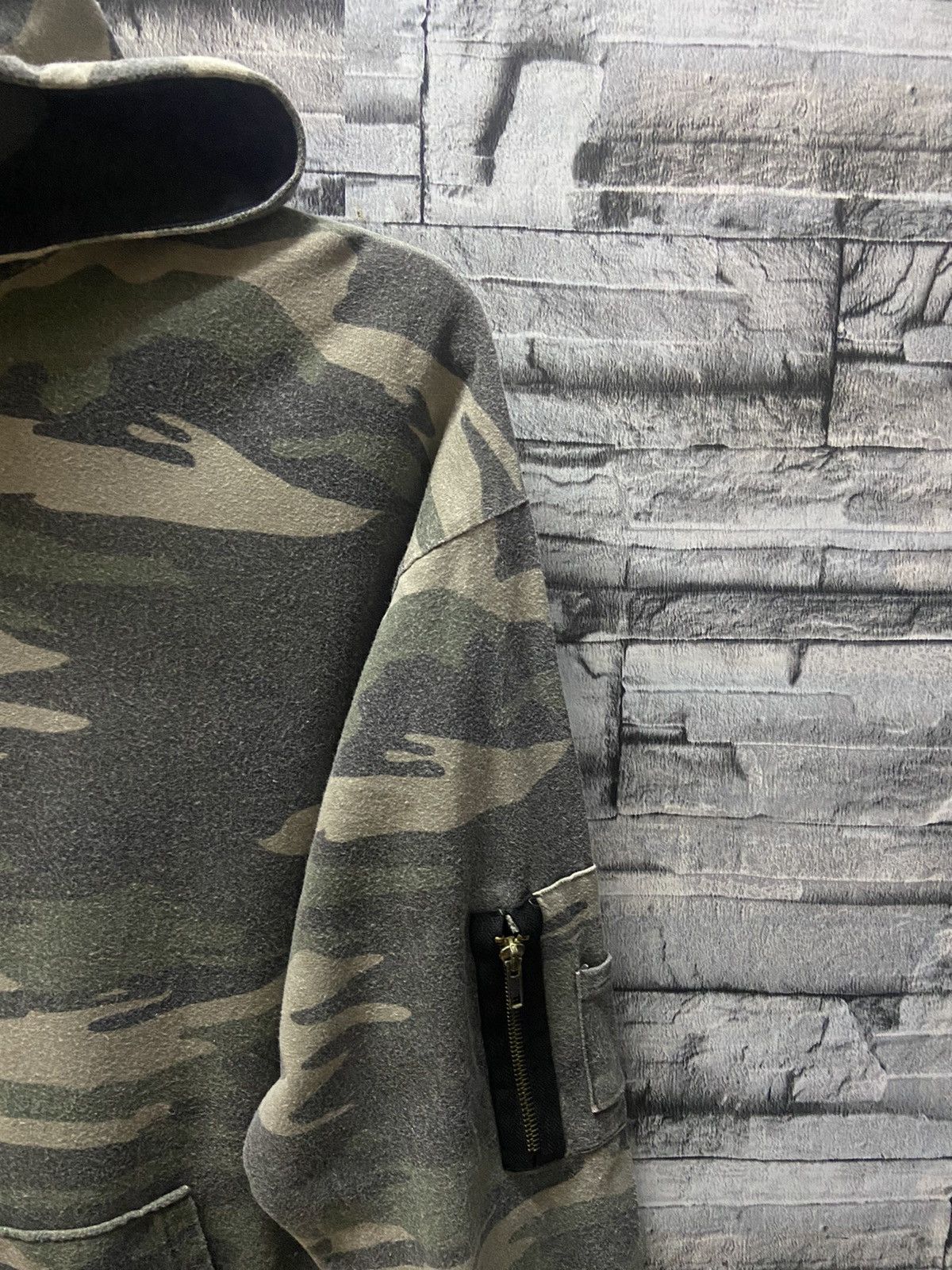 Vintage Vintage asos Hoodie army green xs fit XL Size US XL / EU 56 / 4 - 2 Thumbnail