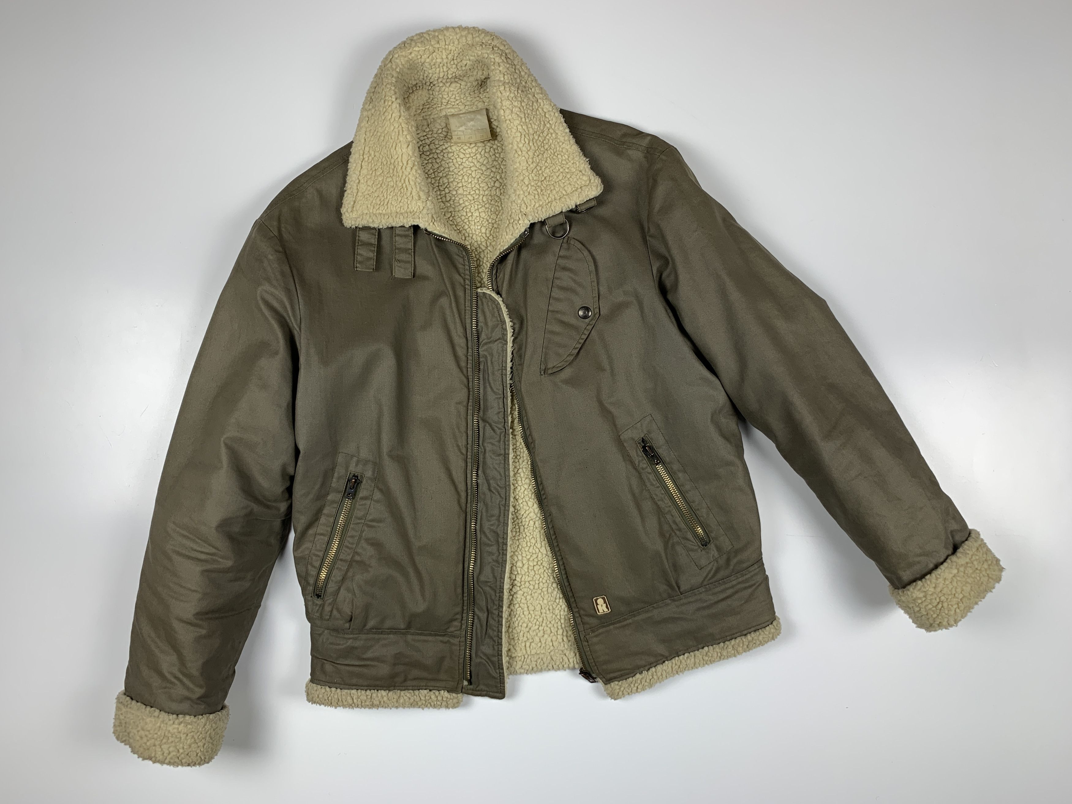 70s 80s Vintage Flying Jacket Looks Like Type B3 Eclair Zip