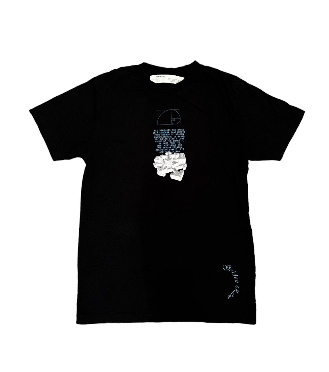 Off White Golden Ratio T Shirt Black | Grailed