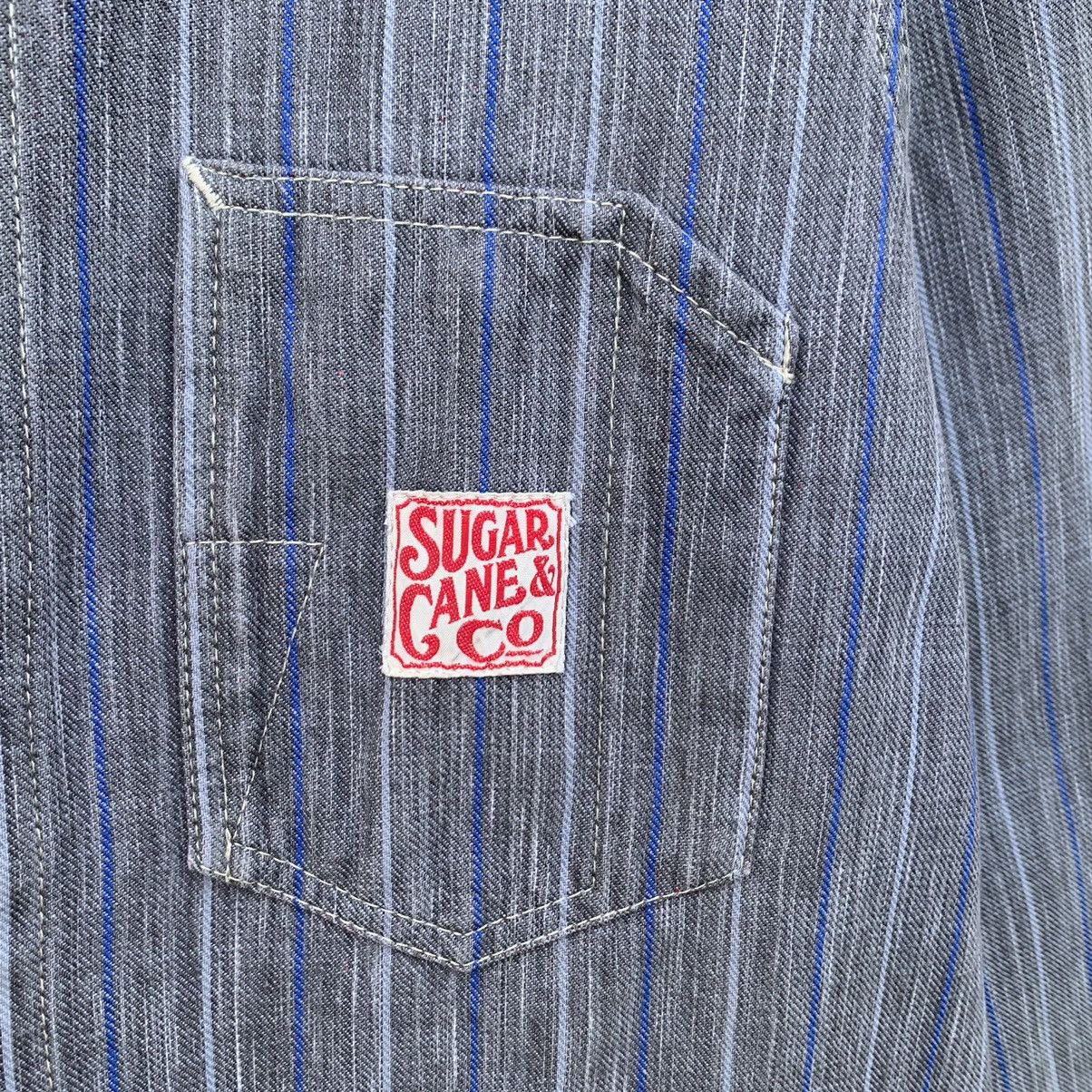 Toyo Enterprises VINTAGE SUGAR CANE DENIM STRIPE CHORE JACKET Size US M / EU 48-50 / 2 - 8 Thumbnail