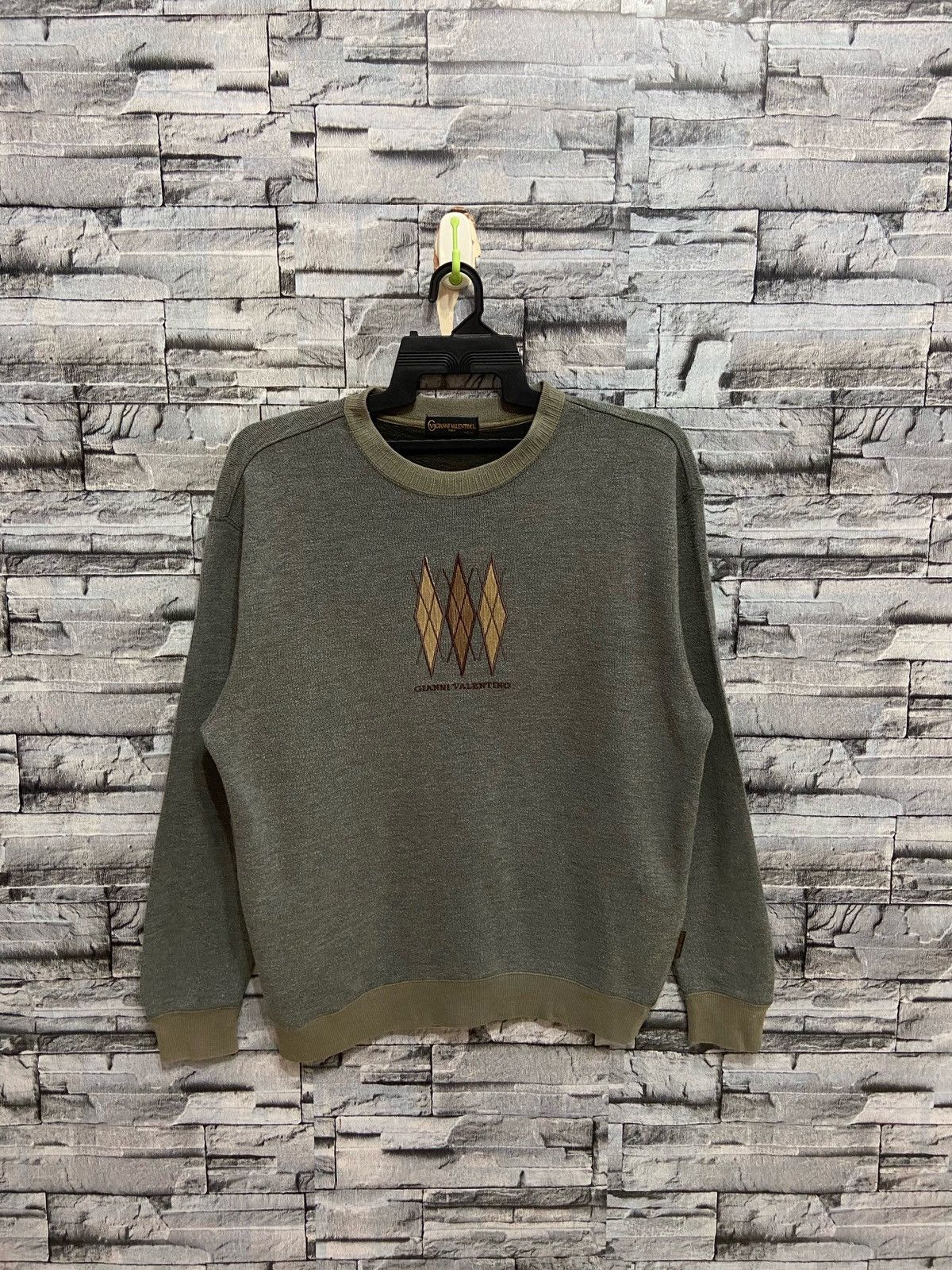 Valentino Vintage Gianni Valentino sweatshirt embroidered spell out Size US L / EU 52-54 / 3 - 1 Thumbnail