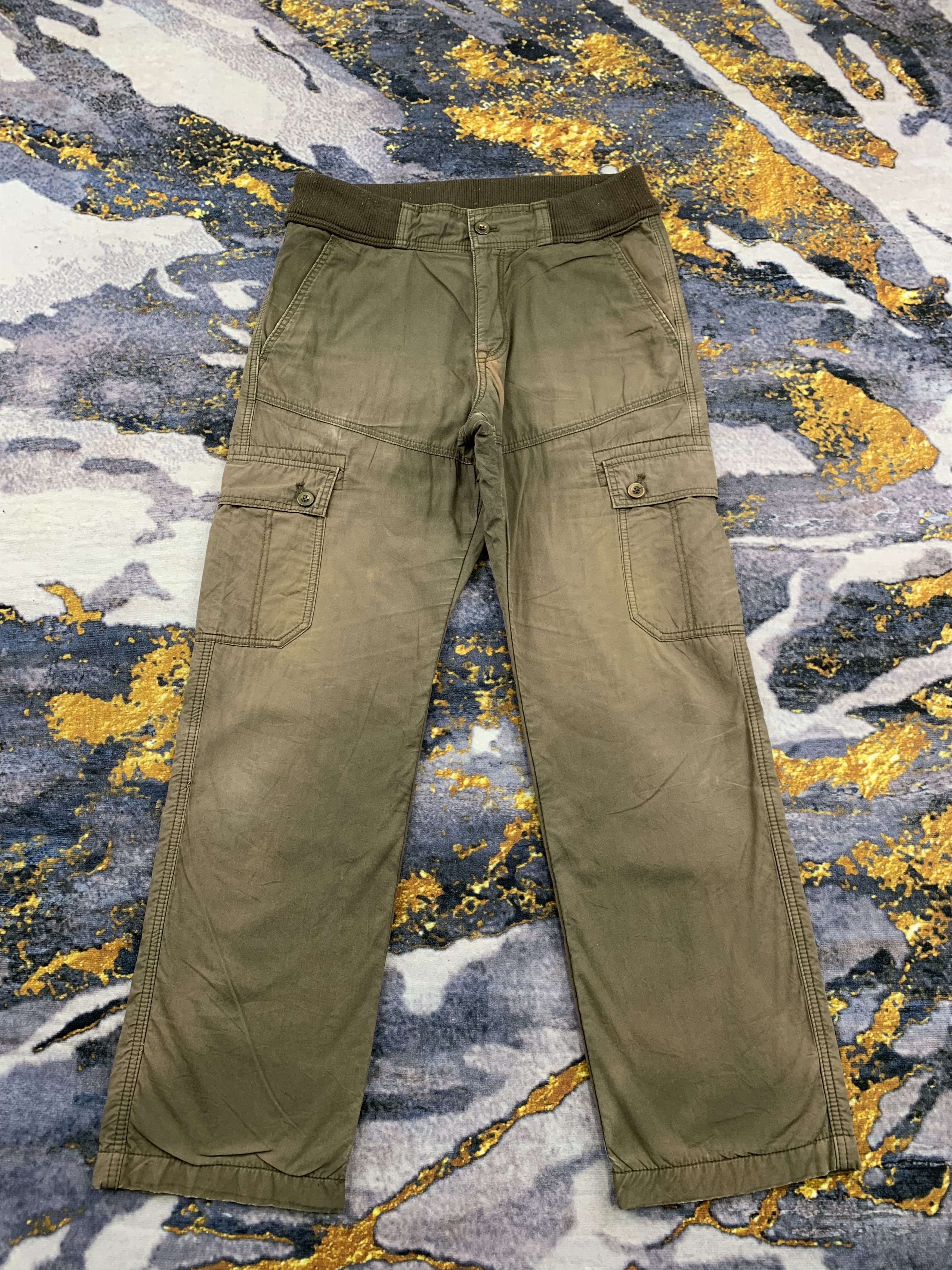 image of Vintage Multipocket Sun Faded Cargo Pants in Brown, Men's (Size 34)