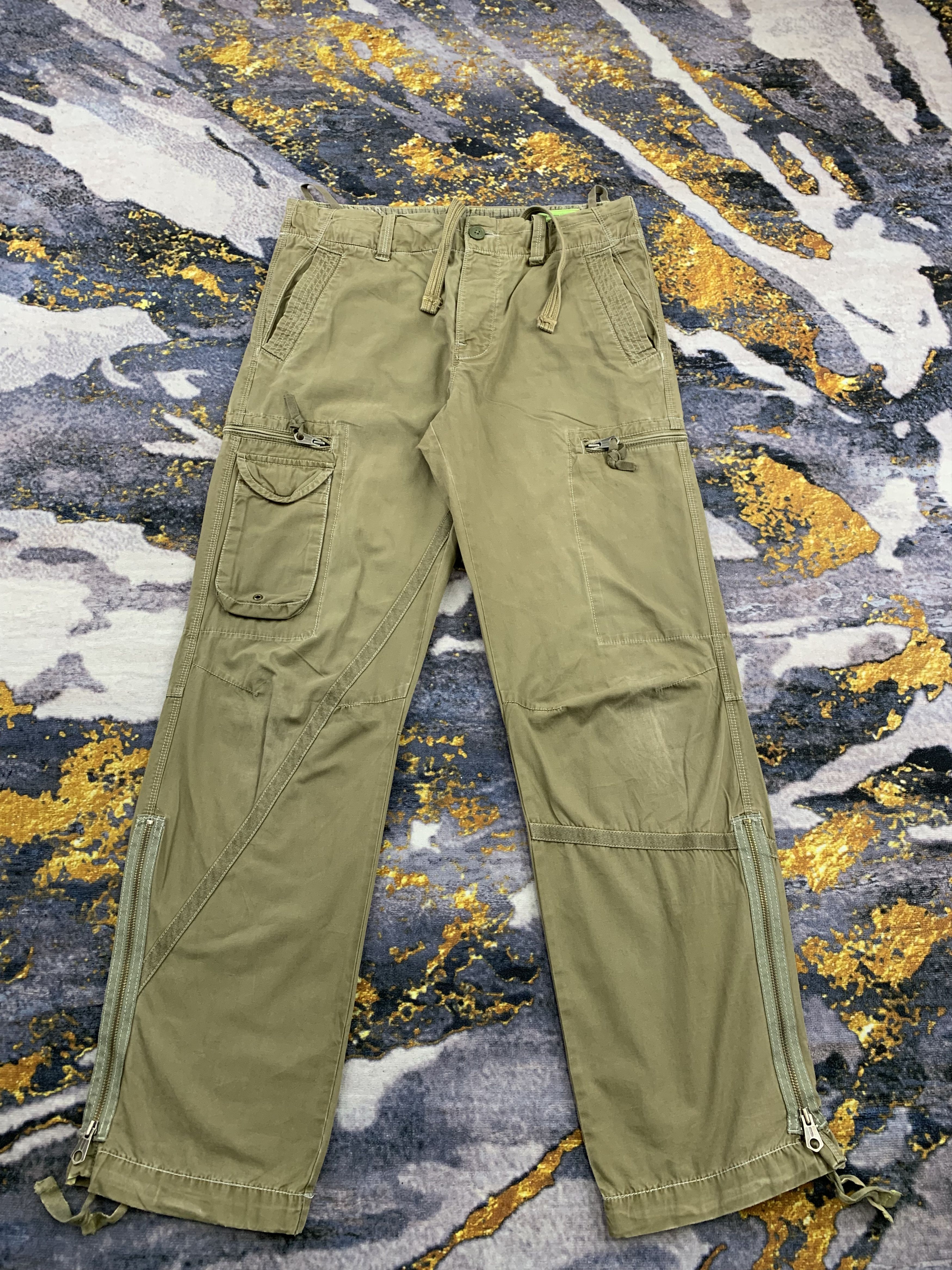 image of Vintage Faded Multipocket Cargo Pant in Miltary Green, Men's (Size 35)