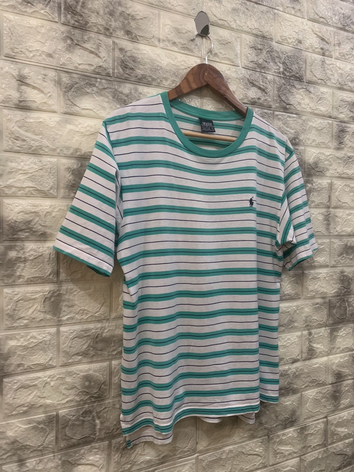 Polo Ralph Lauren × Vintage Vintage Polo Ralph Lauren Stripe tee Size US L / EU 52-54 / 3 - 3 Thumbnail