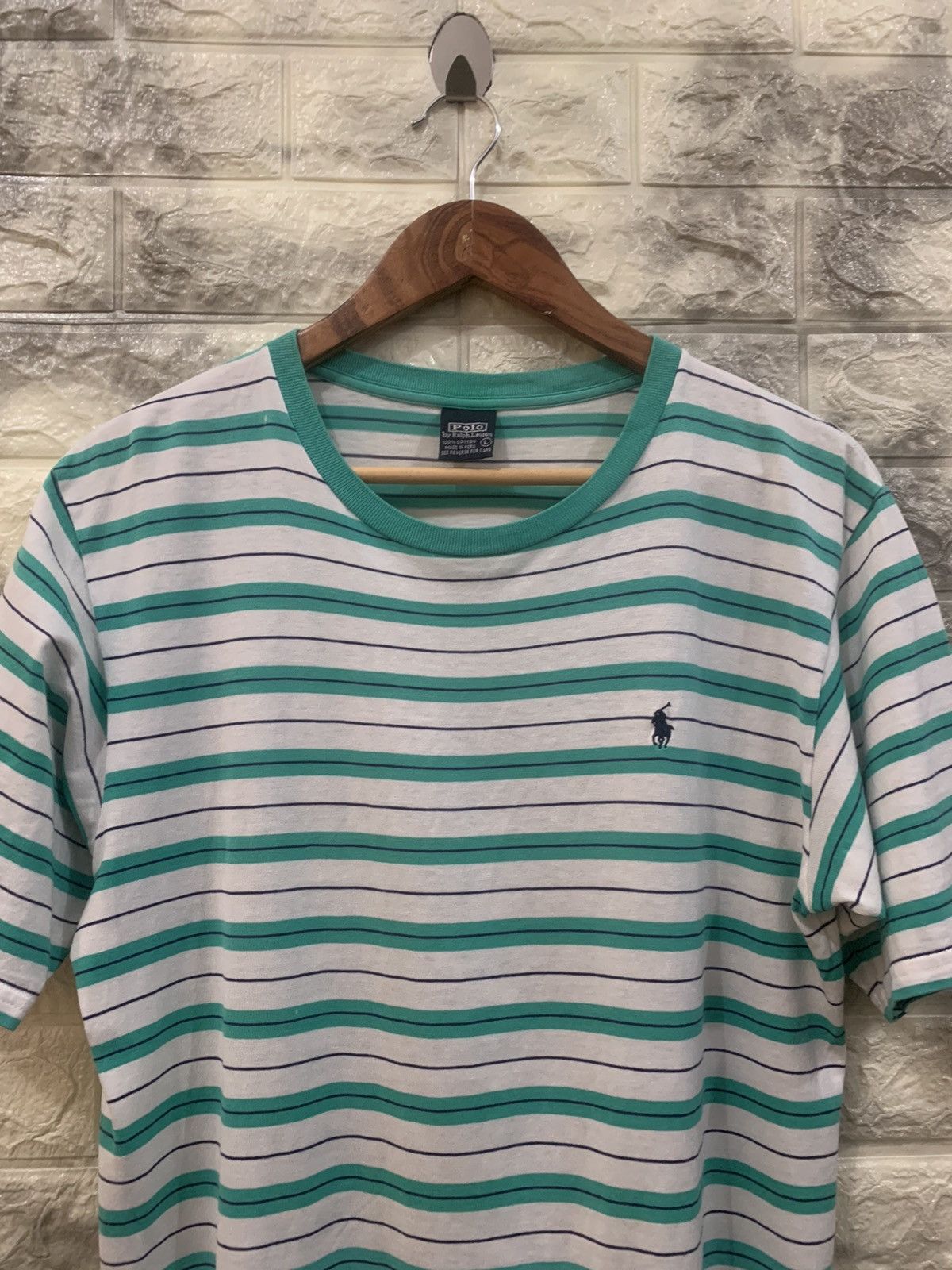 Polo Ralph Lauren × Vintage Vintage Polo Ralph Lauren Stripe tee Size US L / EU 52-54 / 3 - 5 Thumbnail