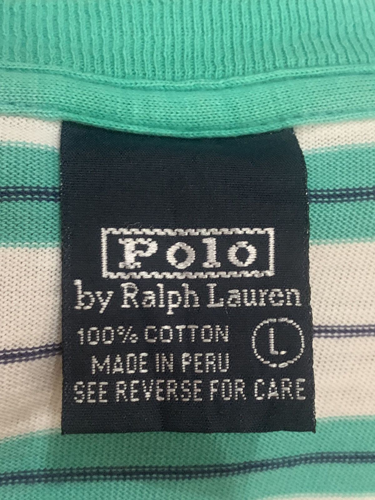 Polo Ralph Lauren × Vintage Vintage Polo Ralph Lauren Stripe tee Size US L / EU 52-54 / 3 - 9 Thumbnail
