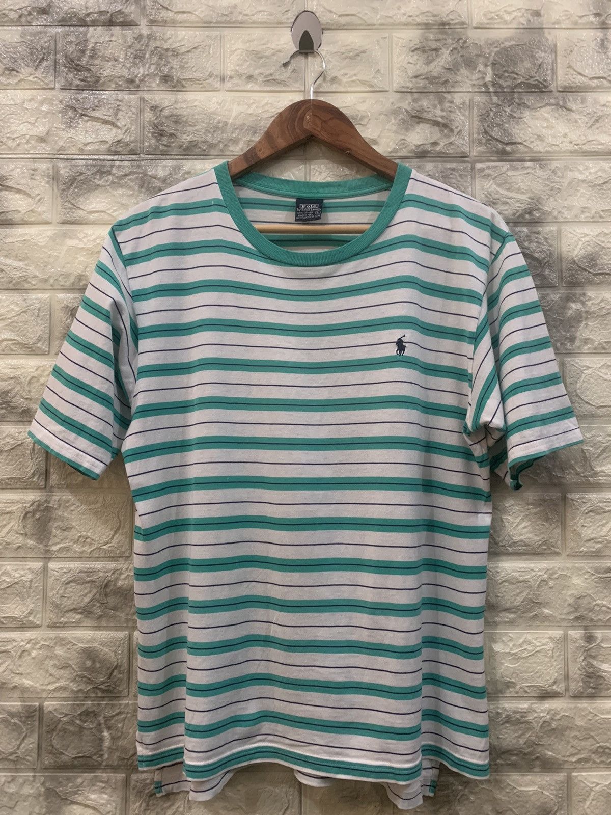 Polo Ralph Lauren × Vintage Vintage Polo Ralph Lauren Stripe tee Size US L / EU 52-54 / 3 - 1 Thumbnail